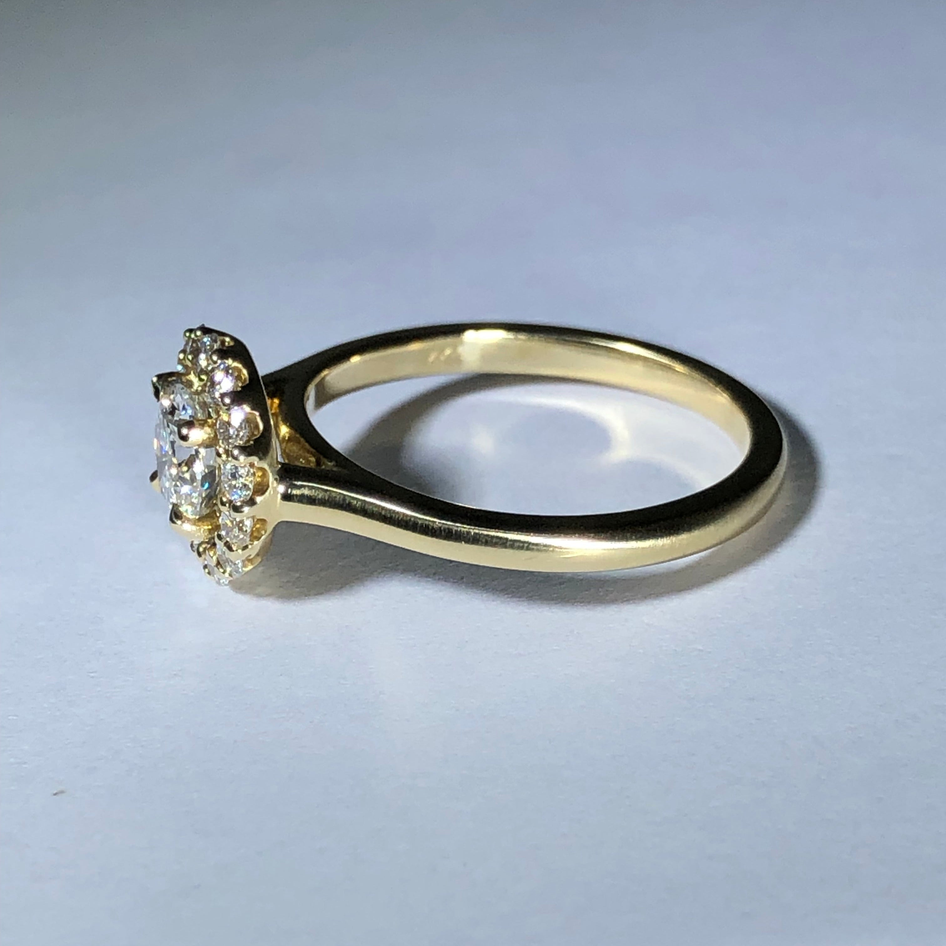 The Halo Engagement Ring with Lab Diamond
