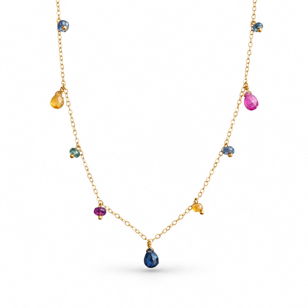 14k Briolette Drop Necklace