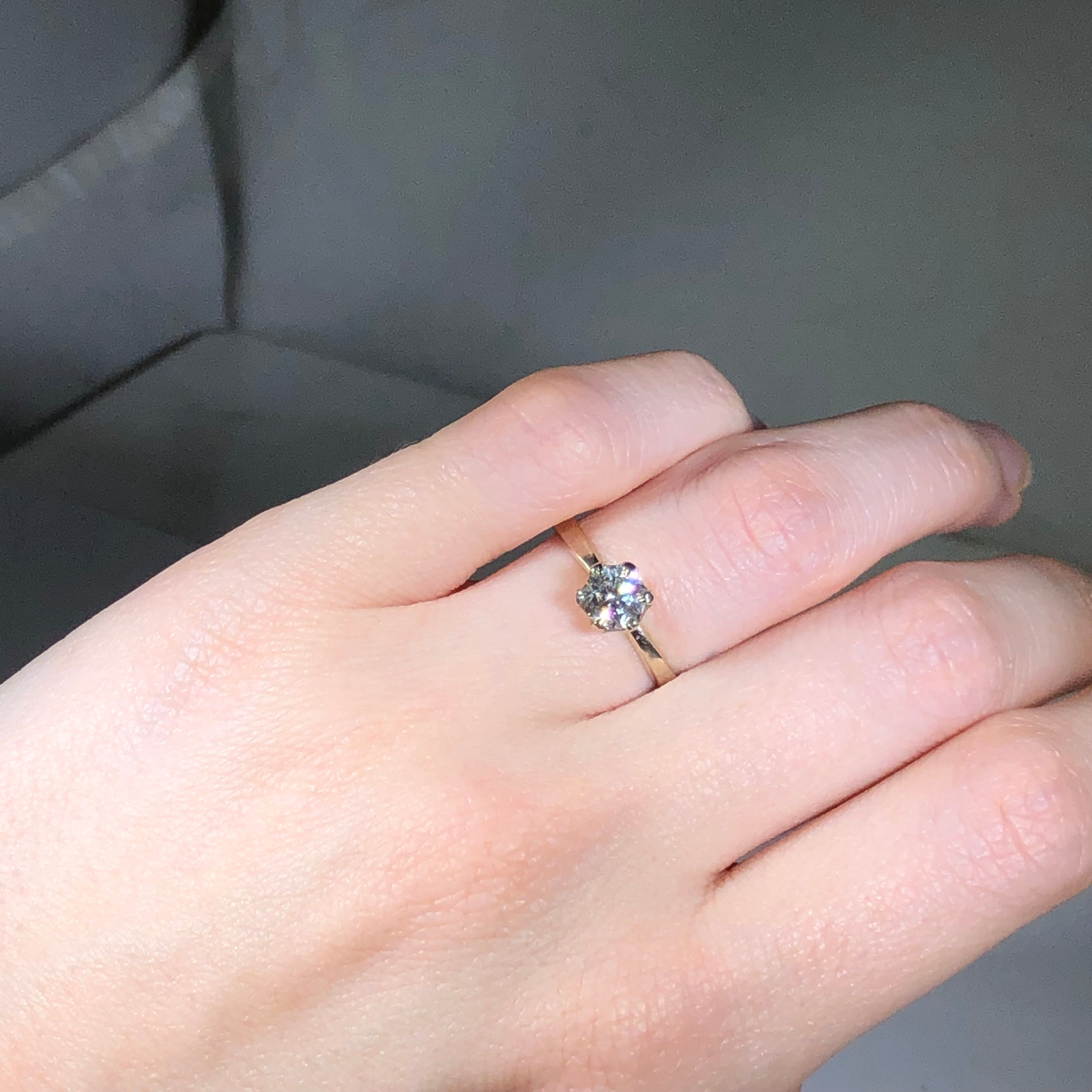 The 6 prong Moissanite Solitaire