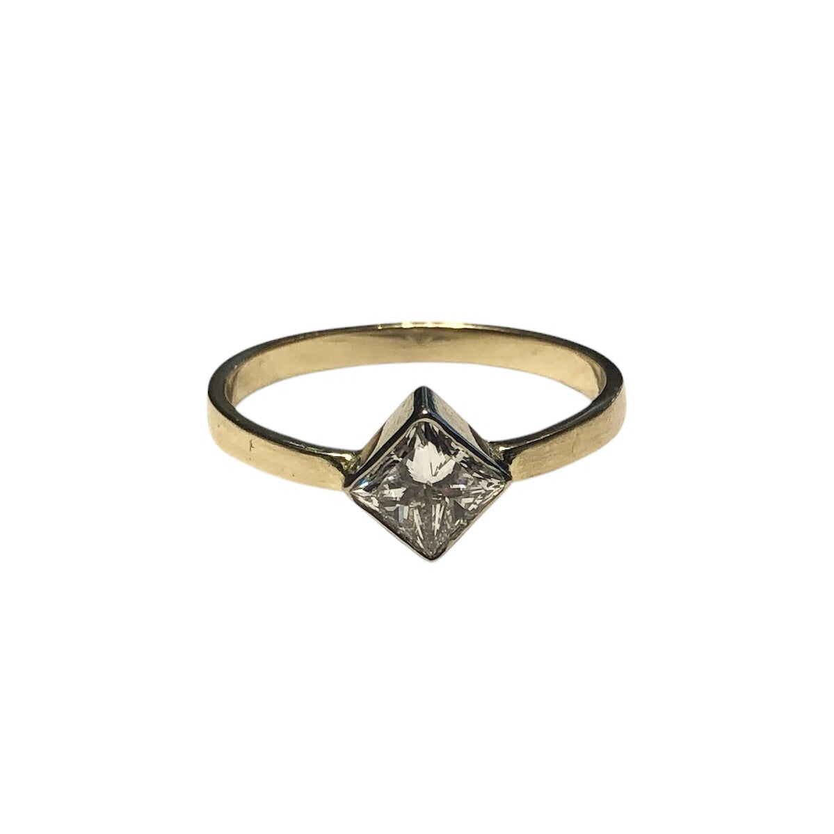 Princess Cut Mixed Metal Diamond Ring