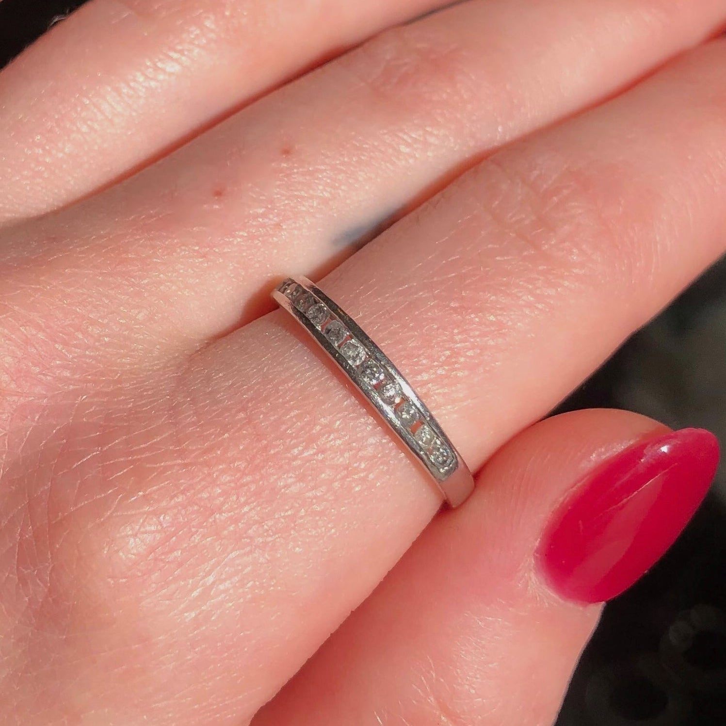 Ring, Antique Ring, jewelry, antique jewelry, 1920's ring, 20's ring, 1920's jewelry, 20's ring, platinum ring, platinum, diamond ring, diamond and platinum ring, channel set ring, channel set diamonds, art deco, art deco ring, rebekah brooks, rebekah brooks jewelry, cambridge, northampton