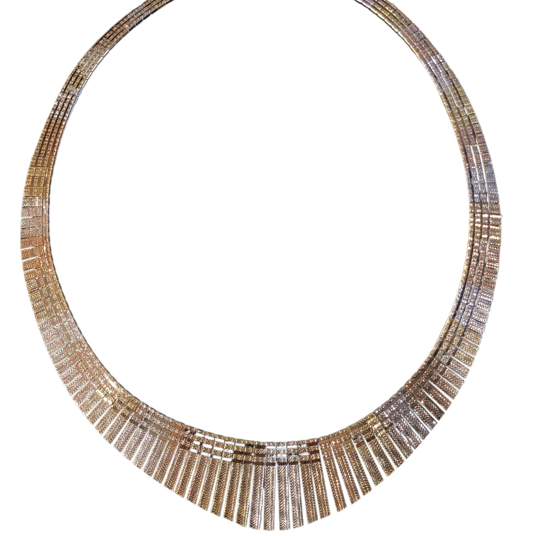 Vintage Silver and Multi-Gold Cleopatra Necklace