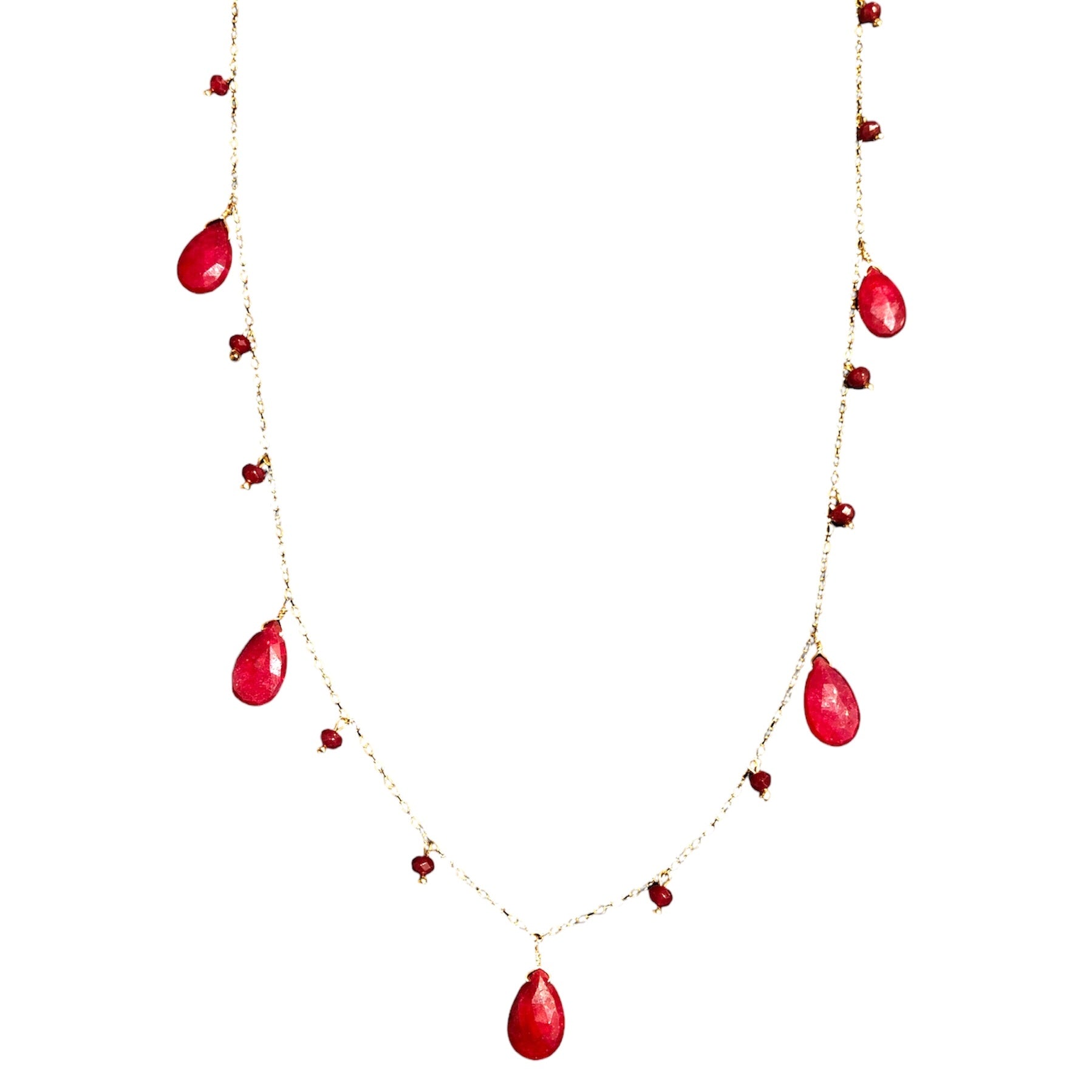14k Briolette Drop Necklace