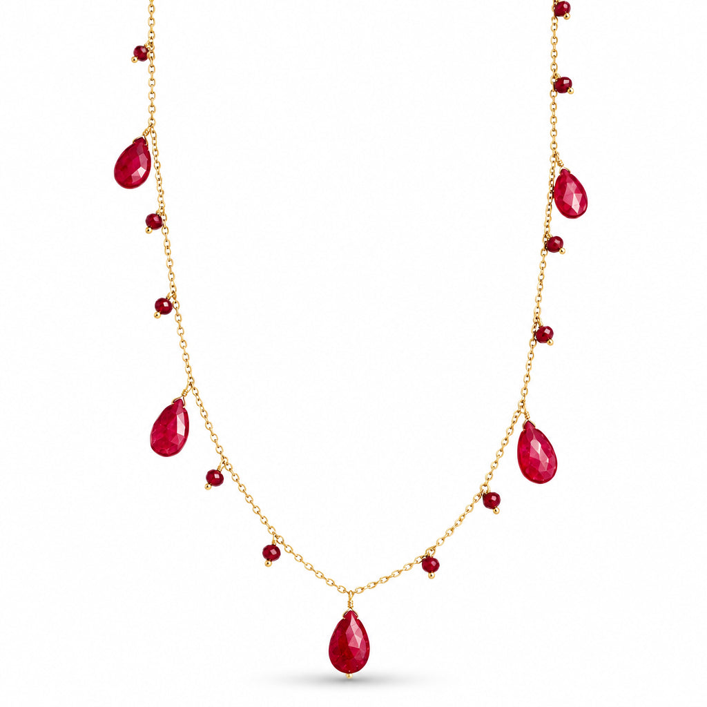 14k Briolette Drop Necklace