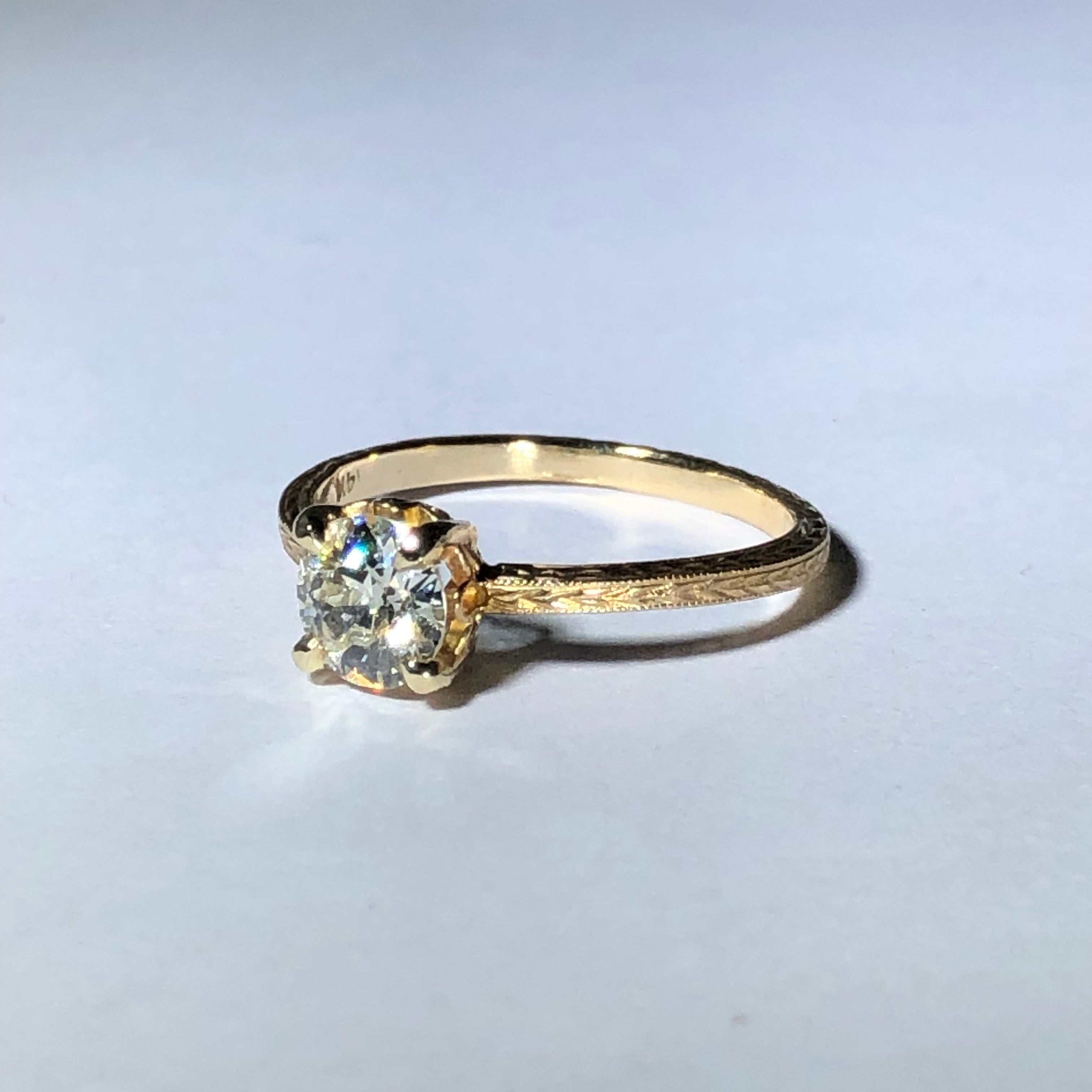 The Yellow Gold Wheat Solitaire