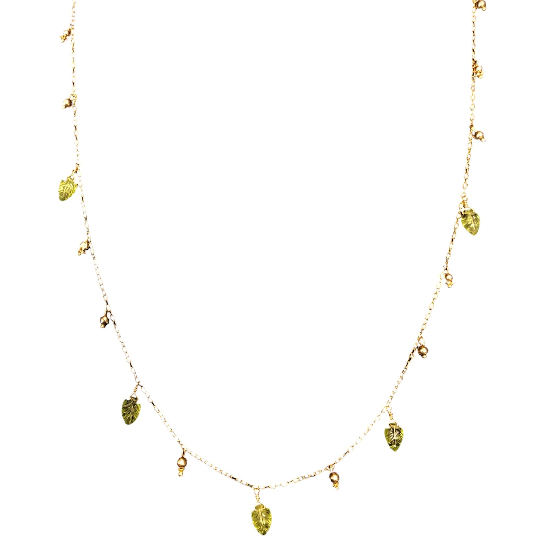 14k Briolette Drop Necklace