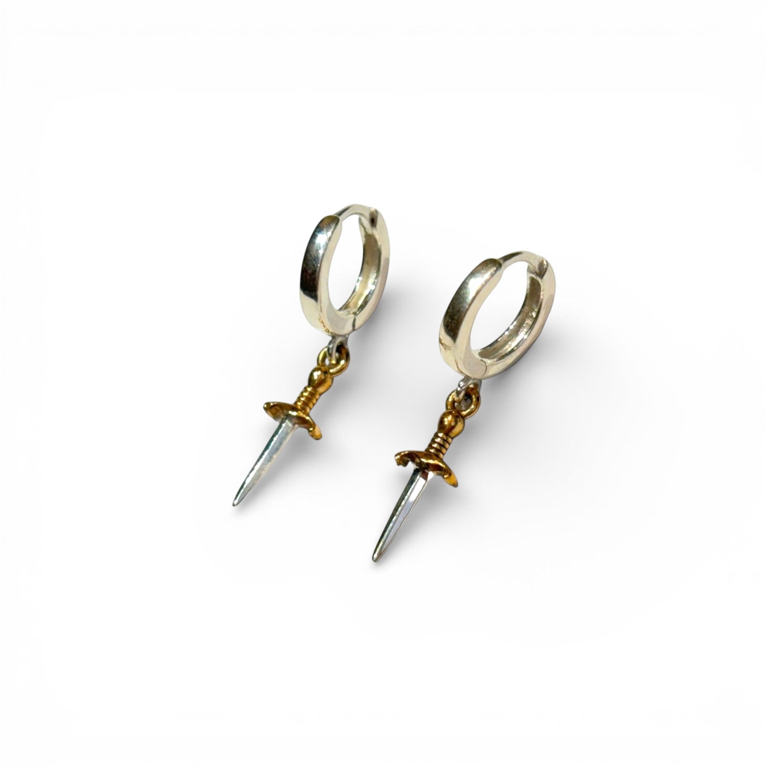 Mini Dagger Hoop Earrings