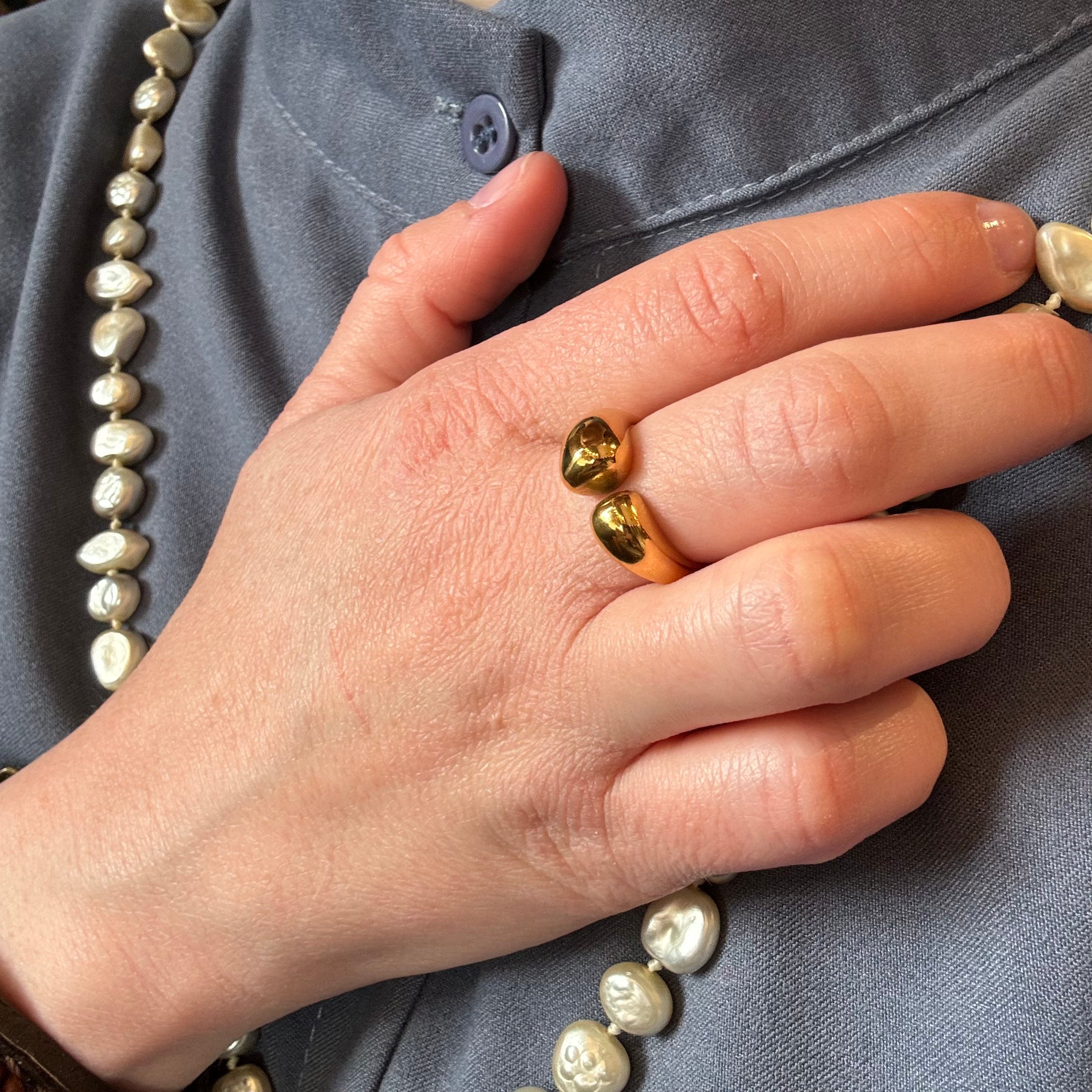 Vintage Gold Bubbly Ring