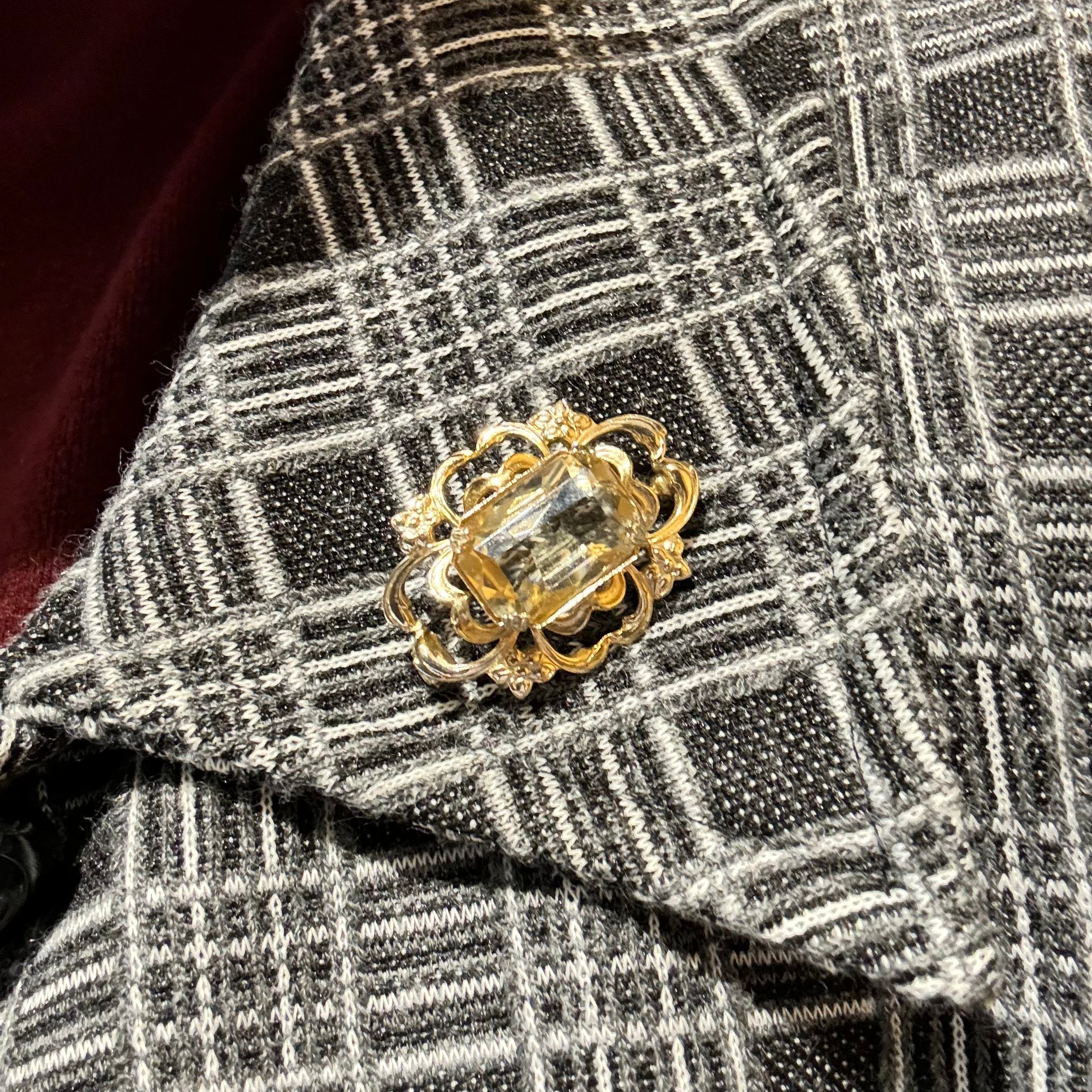 40% Off! Victorian Gold Citrine Brooch