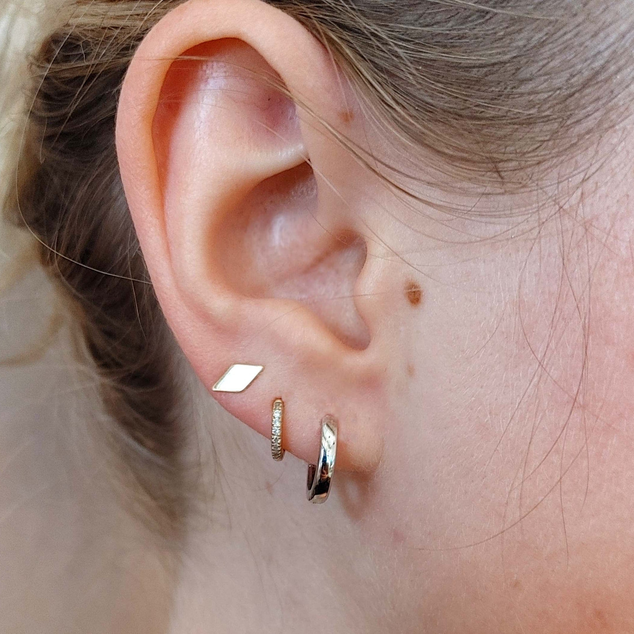 14k Huggie Hoop Earrings