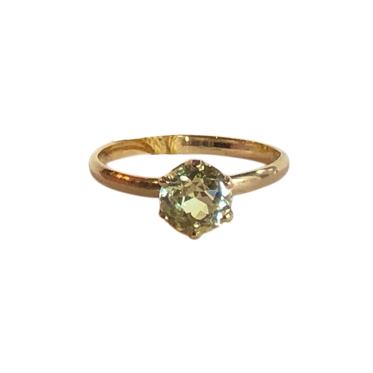 Yellow Sapphire Solitaire Ring