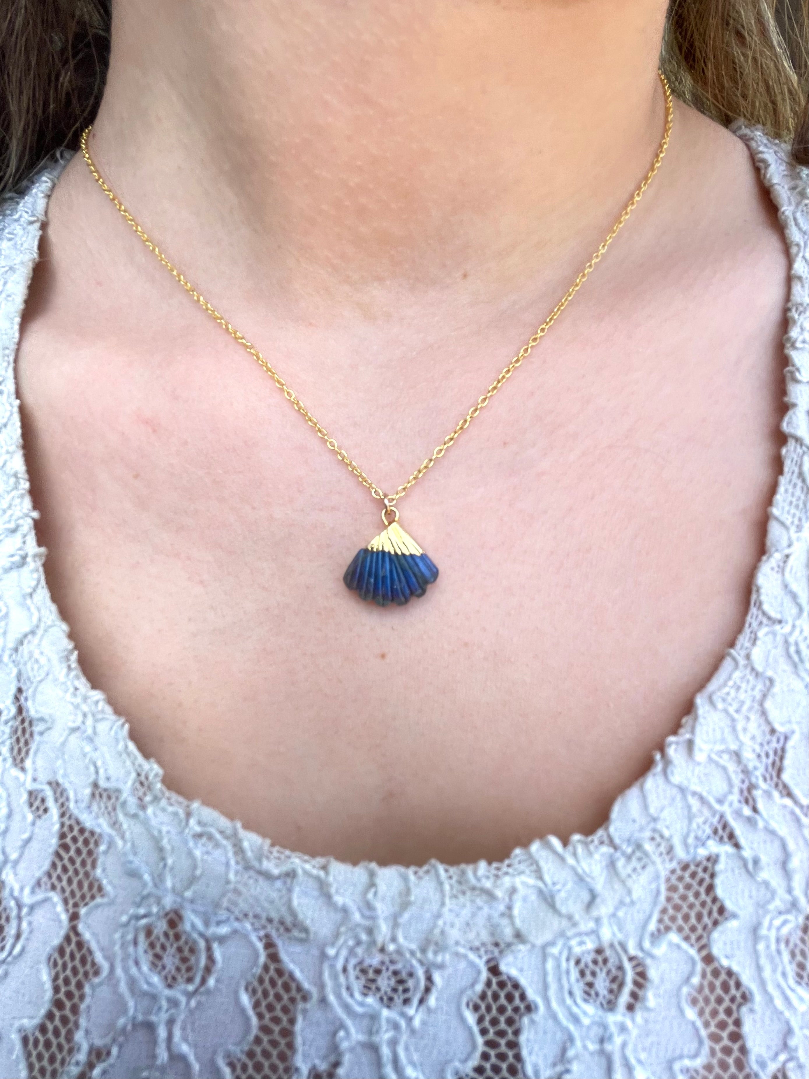 Labradorite Fan Necklace