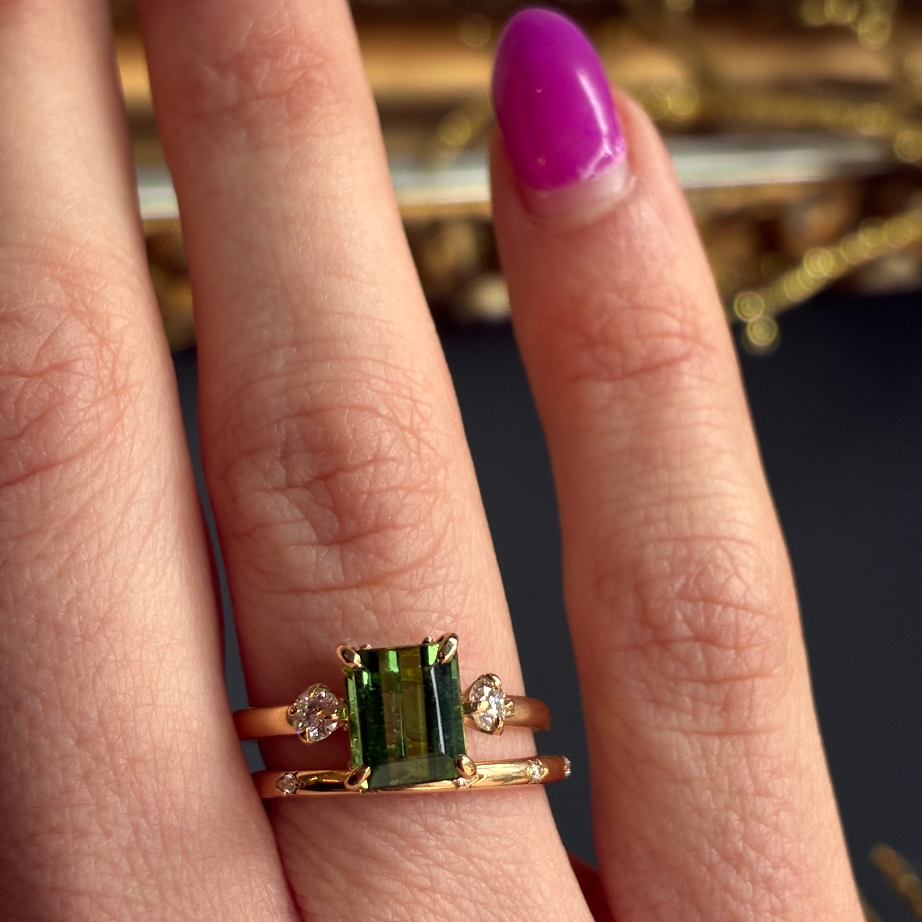 The Tourmaline Trio Fashion Ring