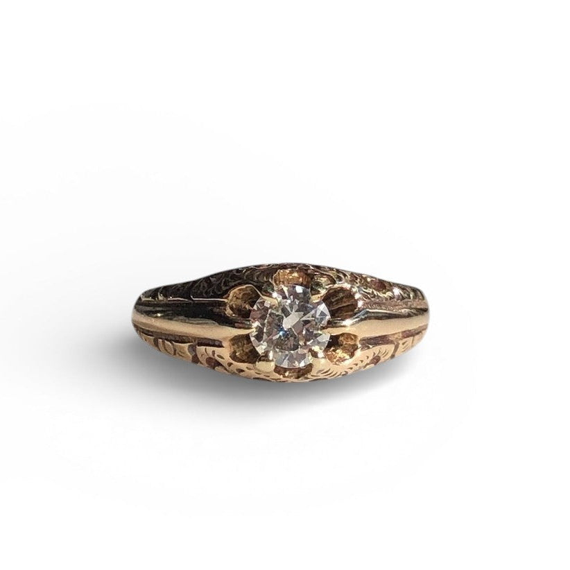 Antique Victorian Buttercup Engagement Ring