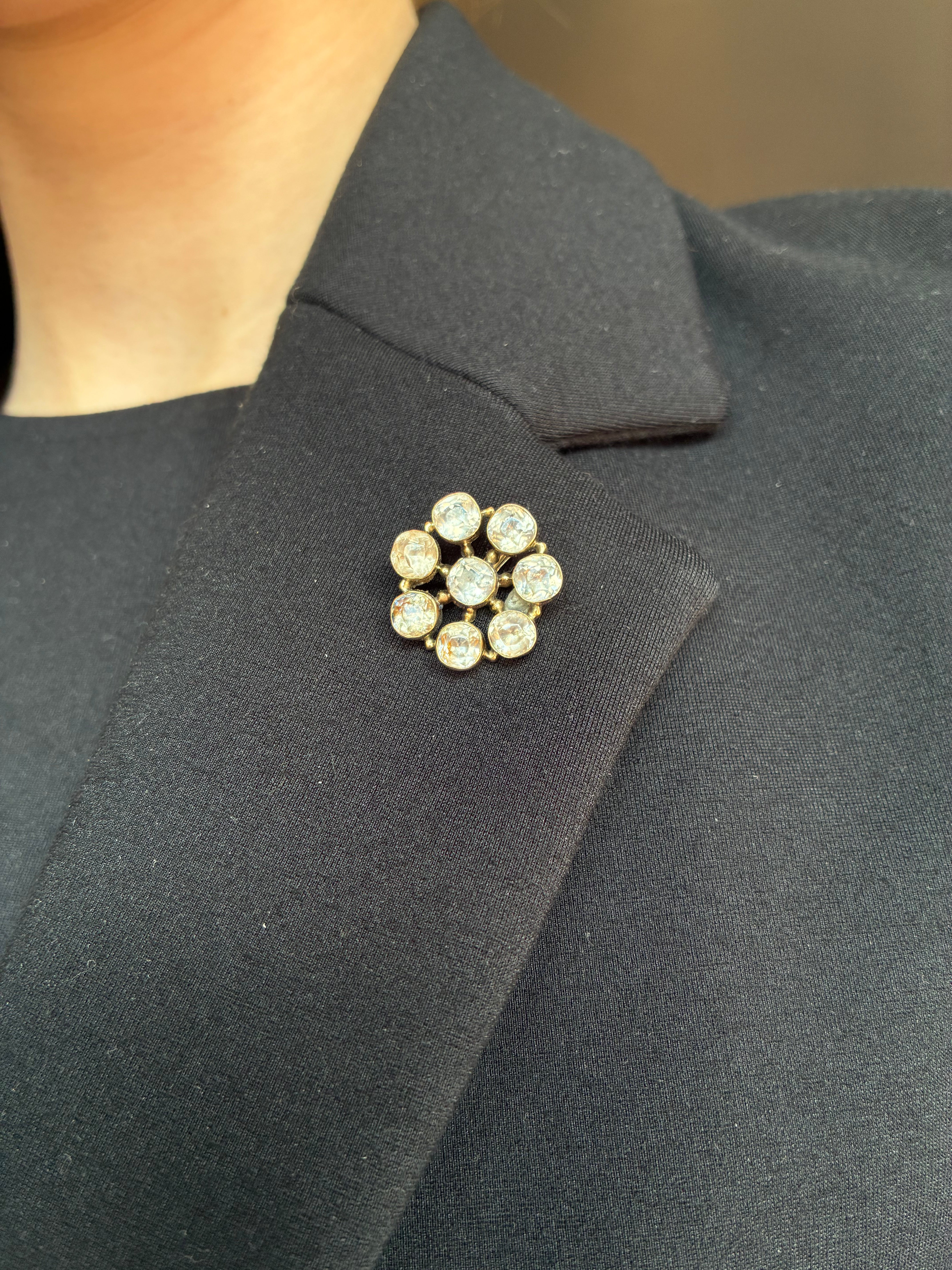 Rare Georgian Flower Brooch