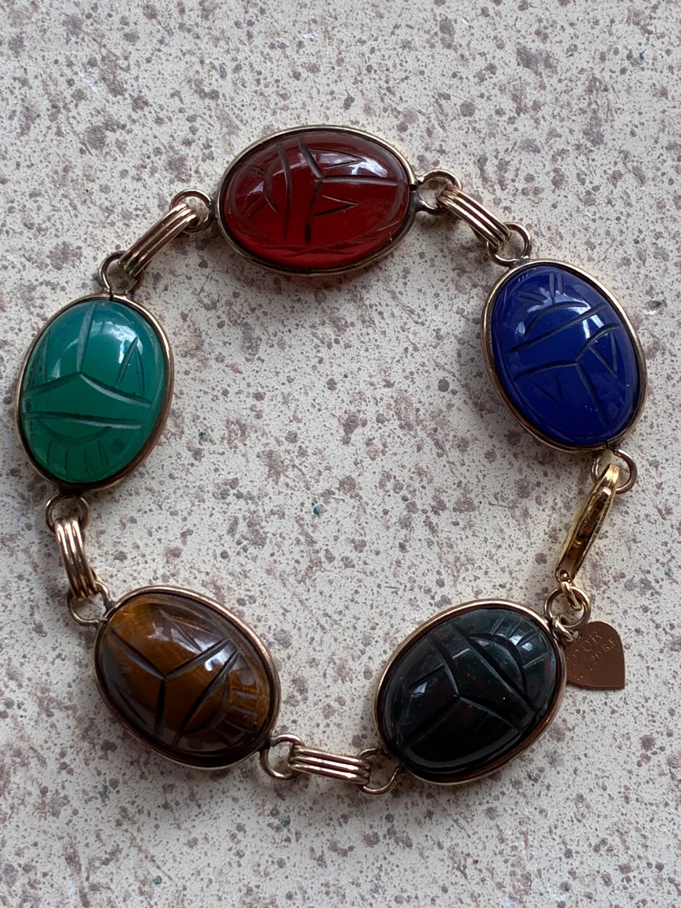 Vintage Scarab Beetle Bracelet