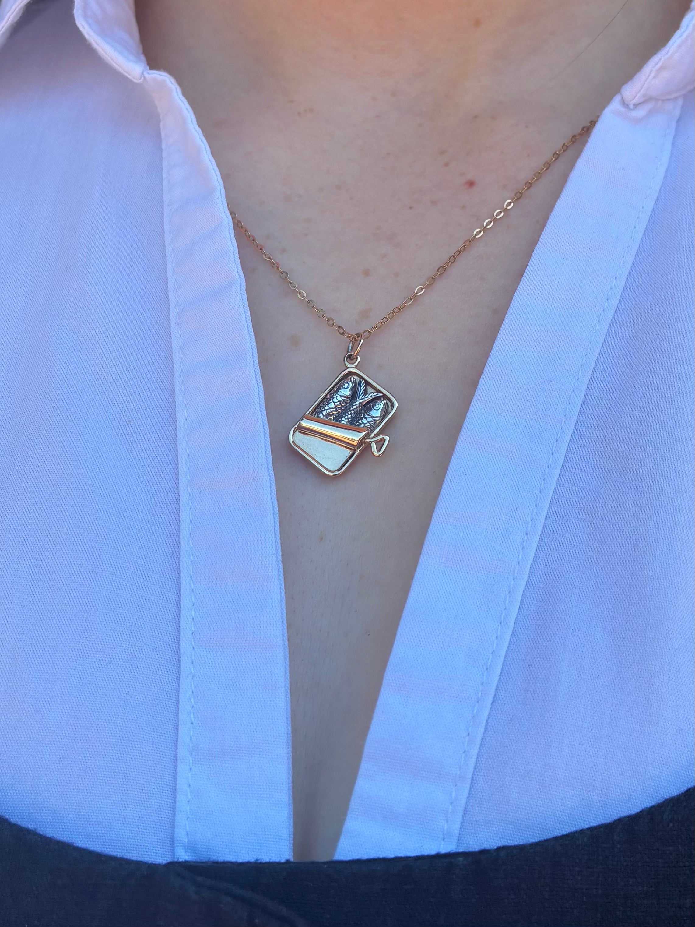 Sardine Charm Necklace