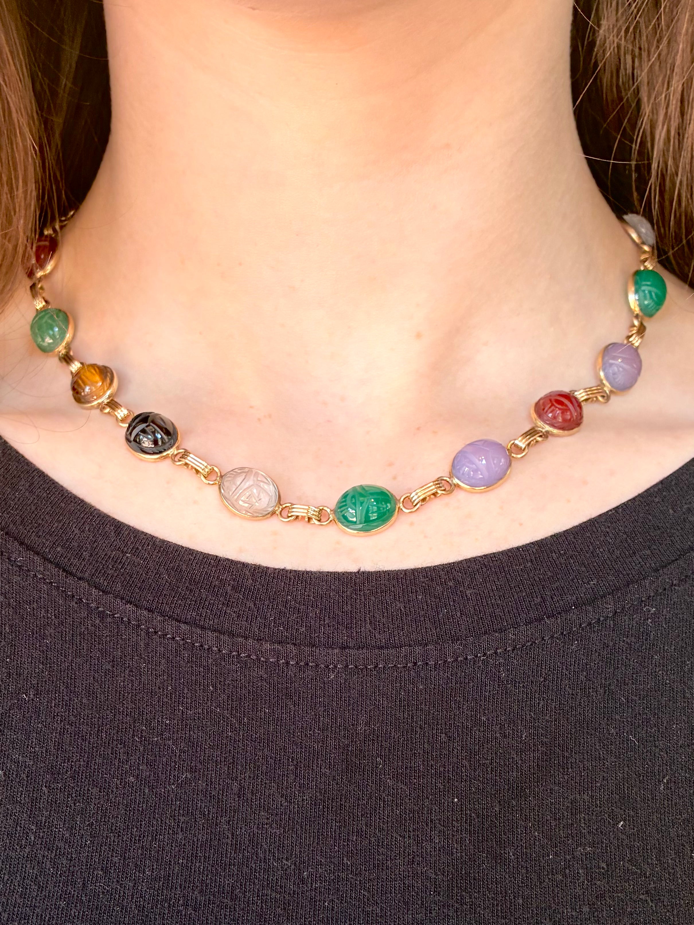 Vintage Scarab Necklace