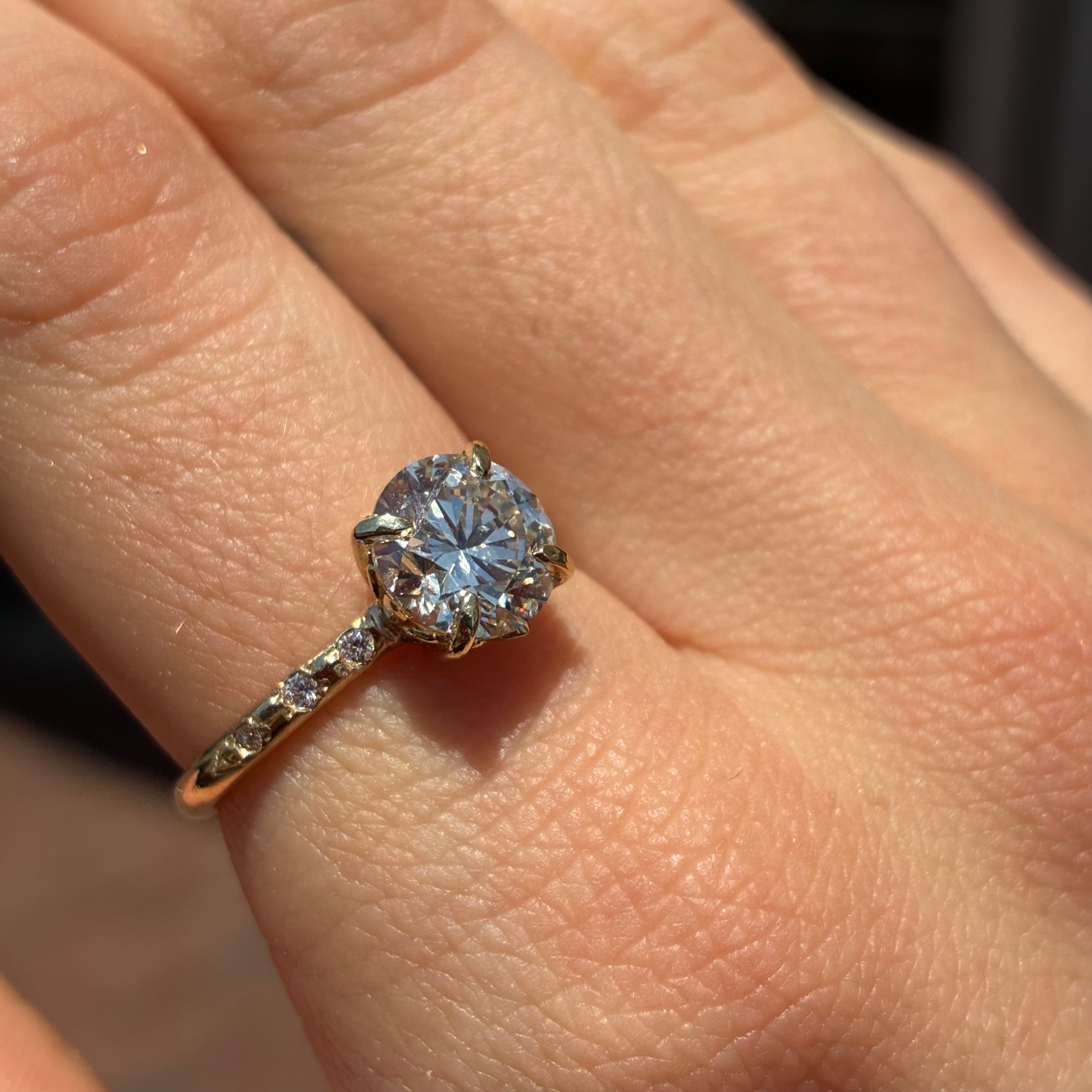 Lab-Created Celestial Engagement Ring