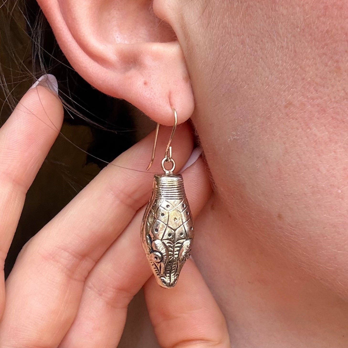 Whiting and Davis Snake Earrings
