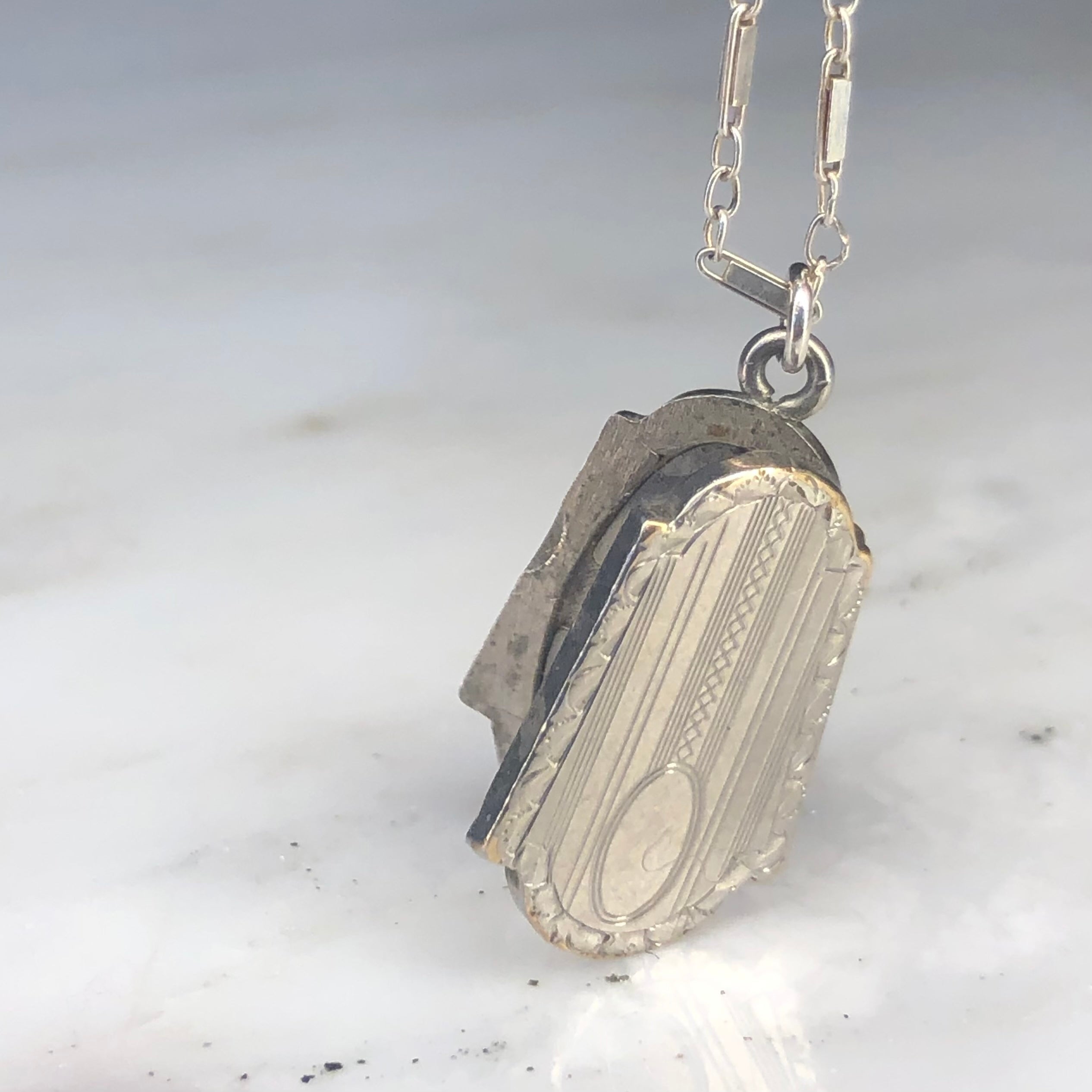 Engraved Art Deco Locket