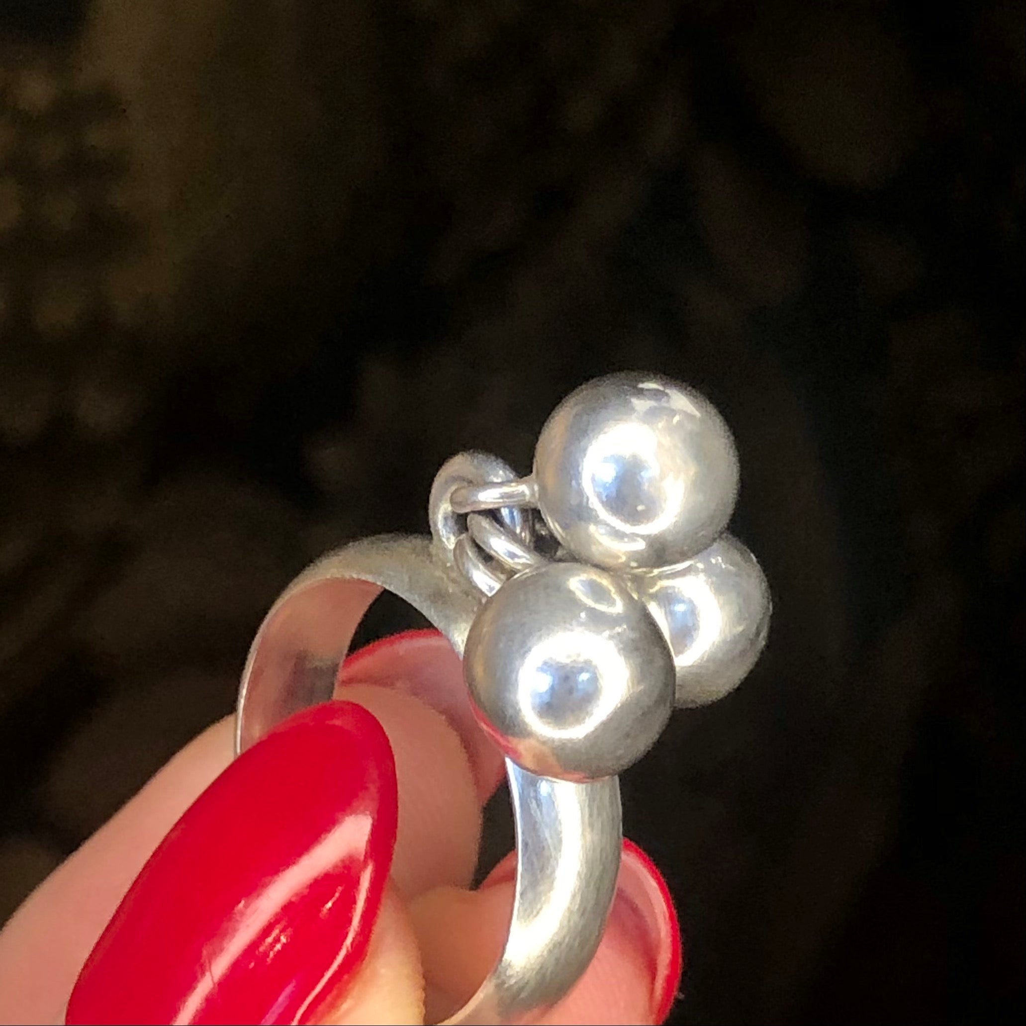 Vintage Sterling Silver Charm Ring