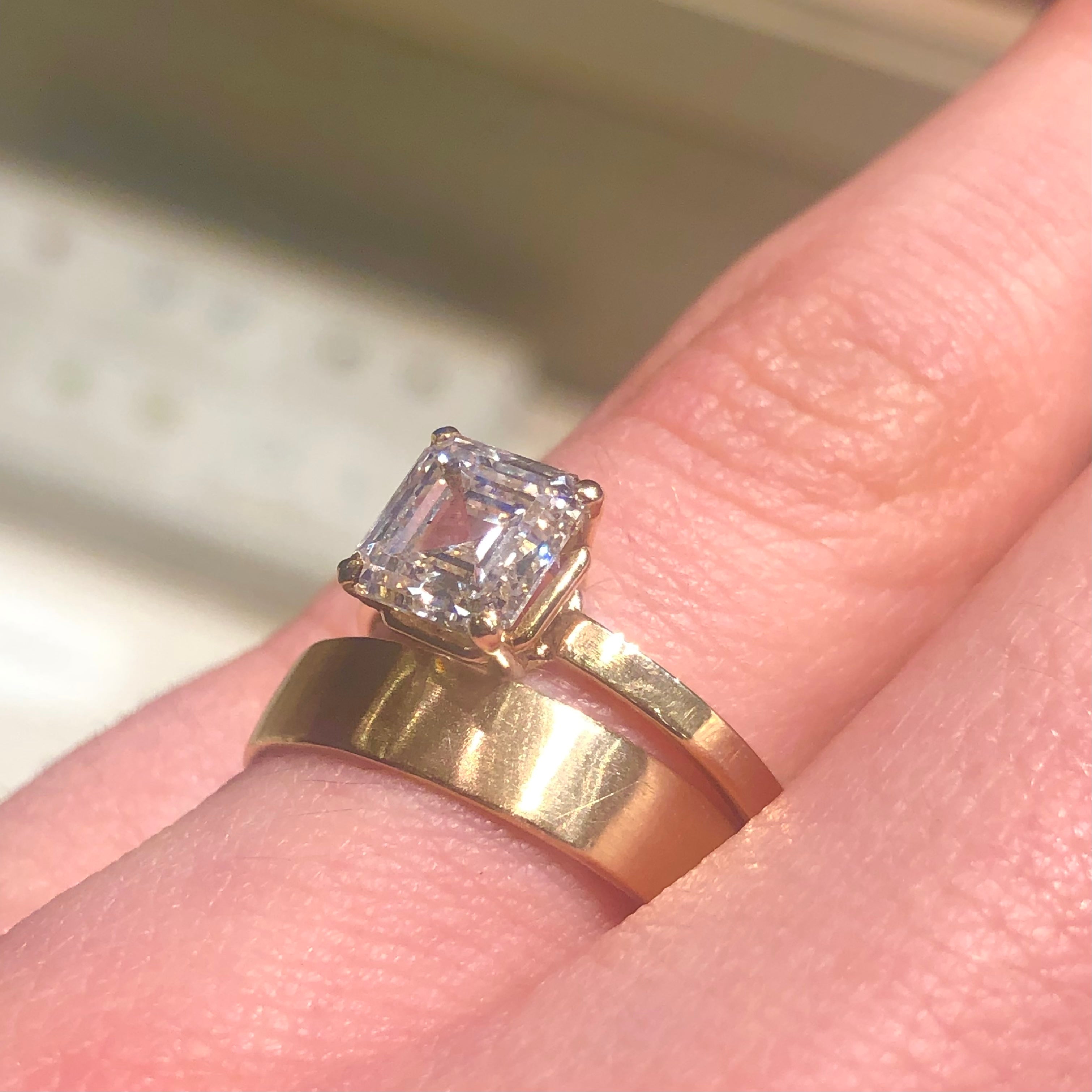 2ct Asscher Diamond Ring