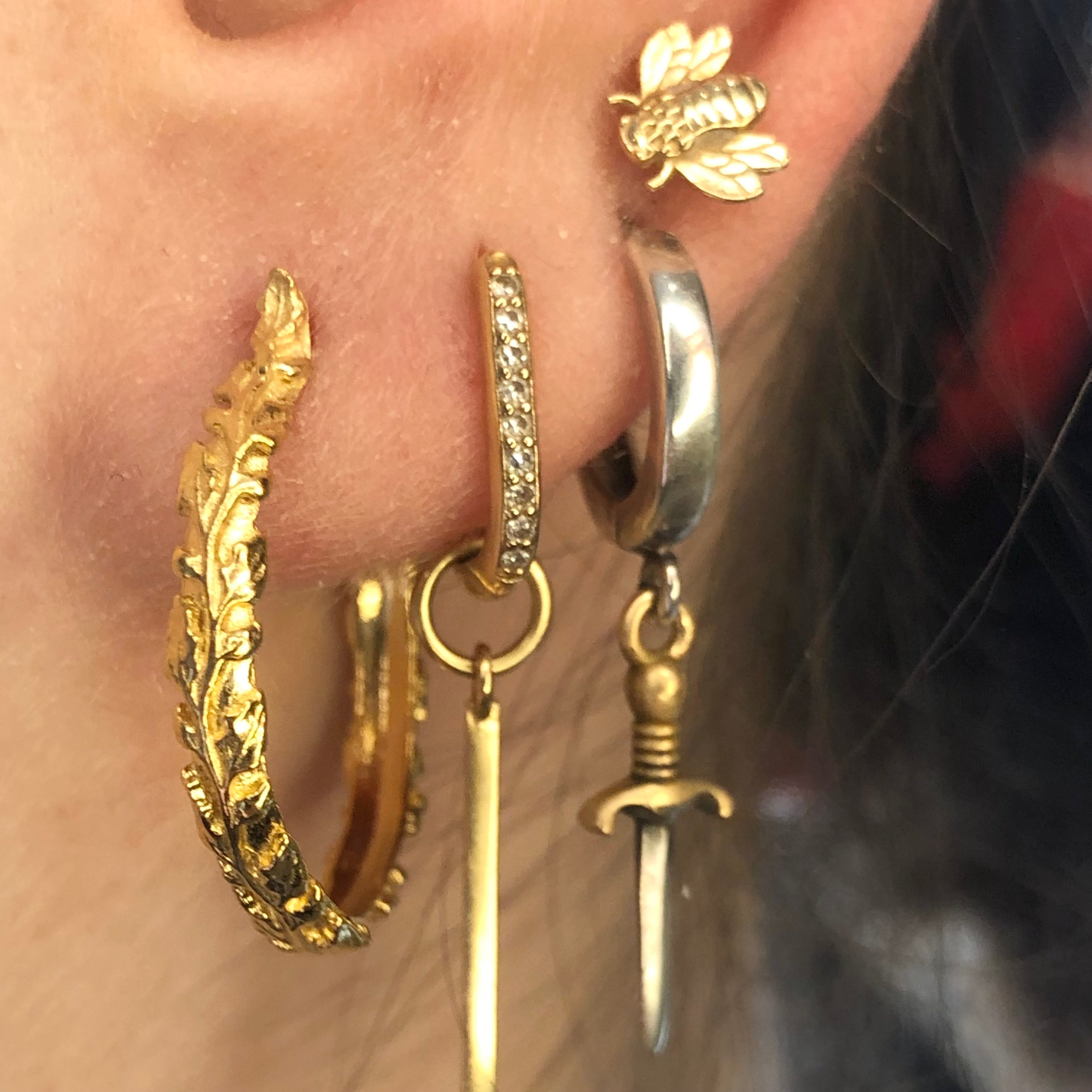 Victorian Vine Hoop Earrings