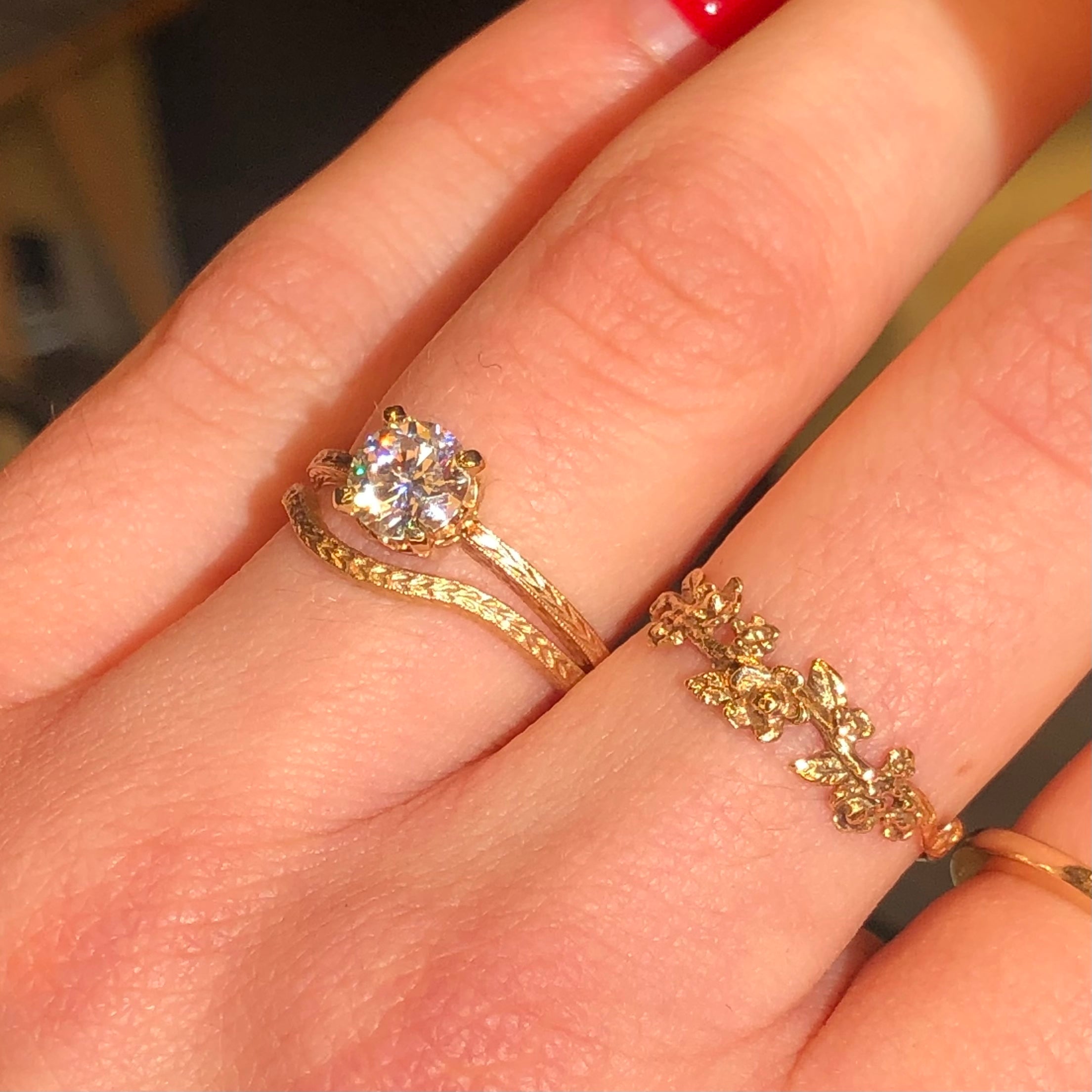 The Wheat Moissanite Solitaire