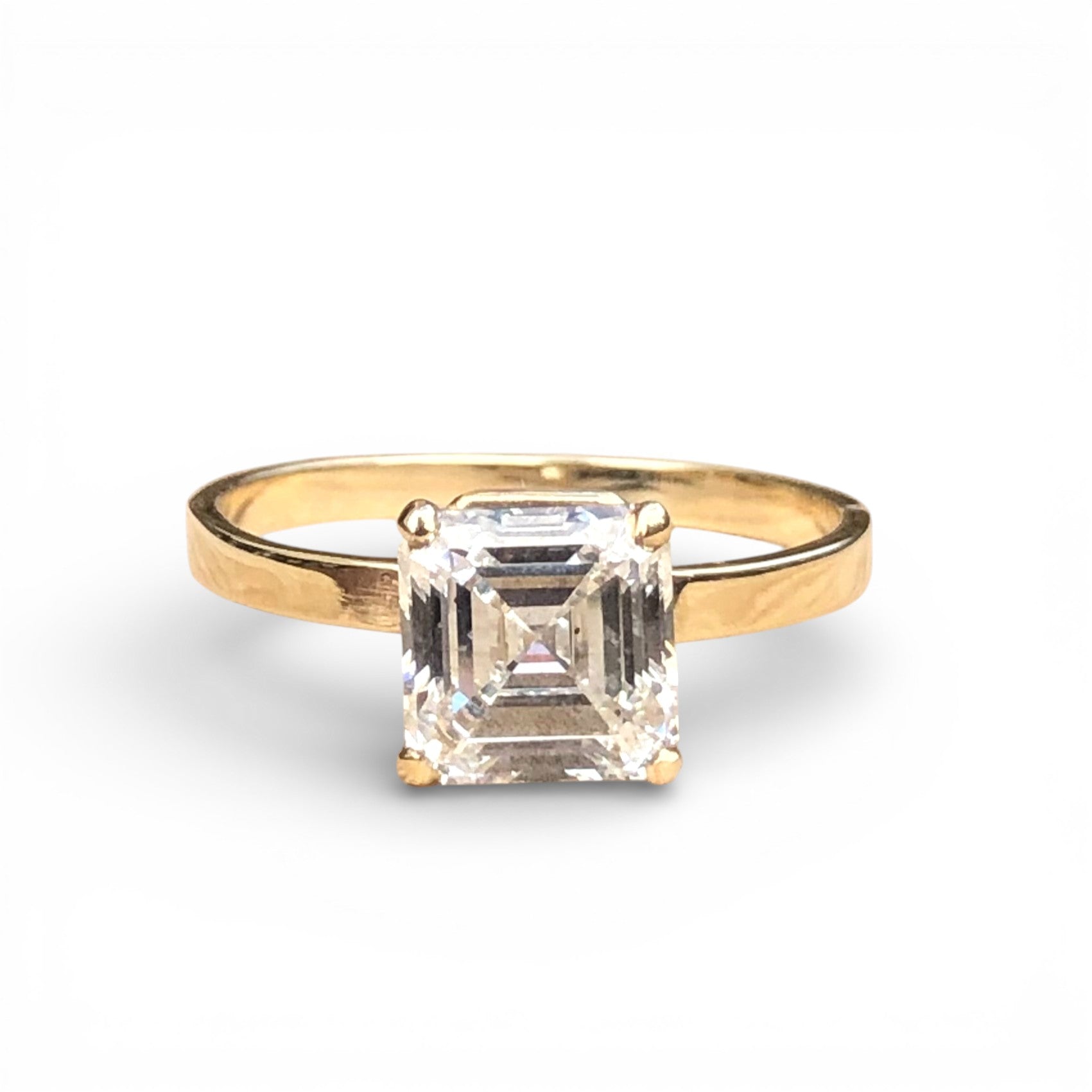 2ct Asscher Diamond Ring
