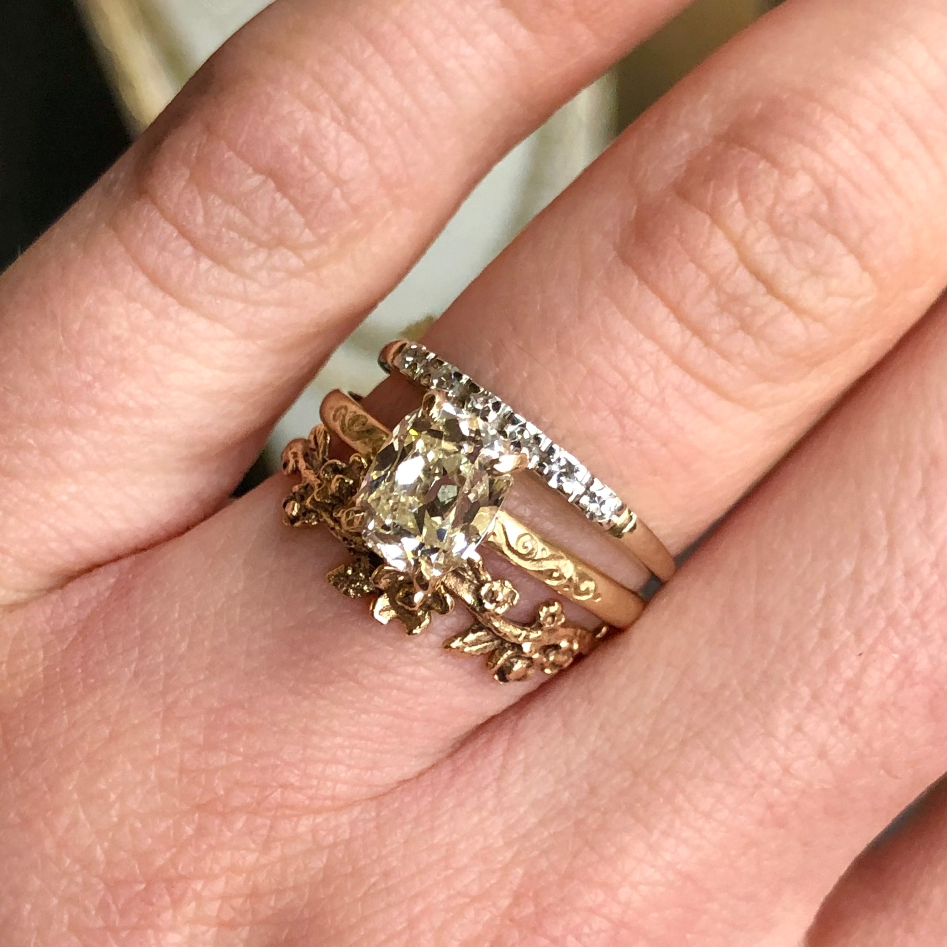 Old Mine Brilliant Engagement Ring