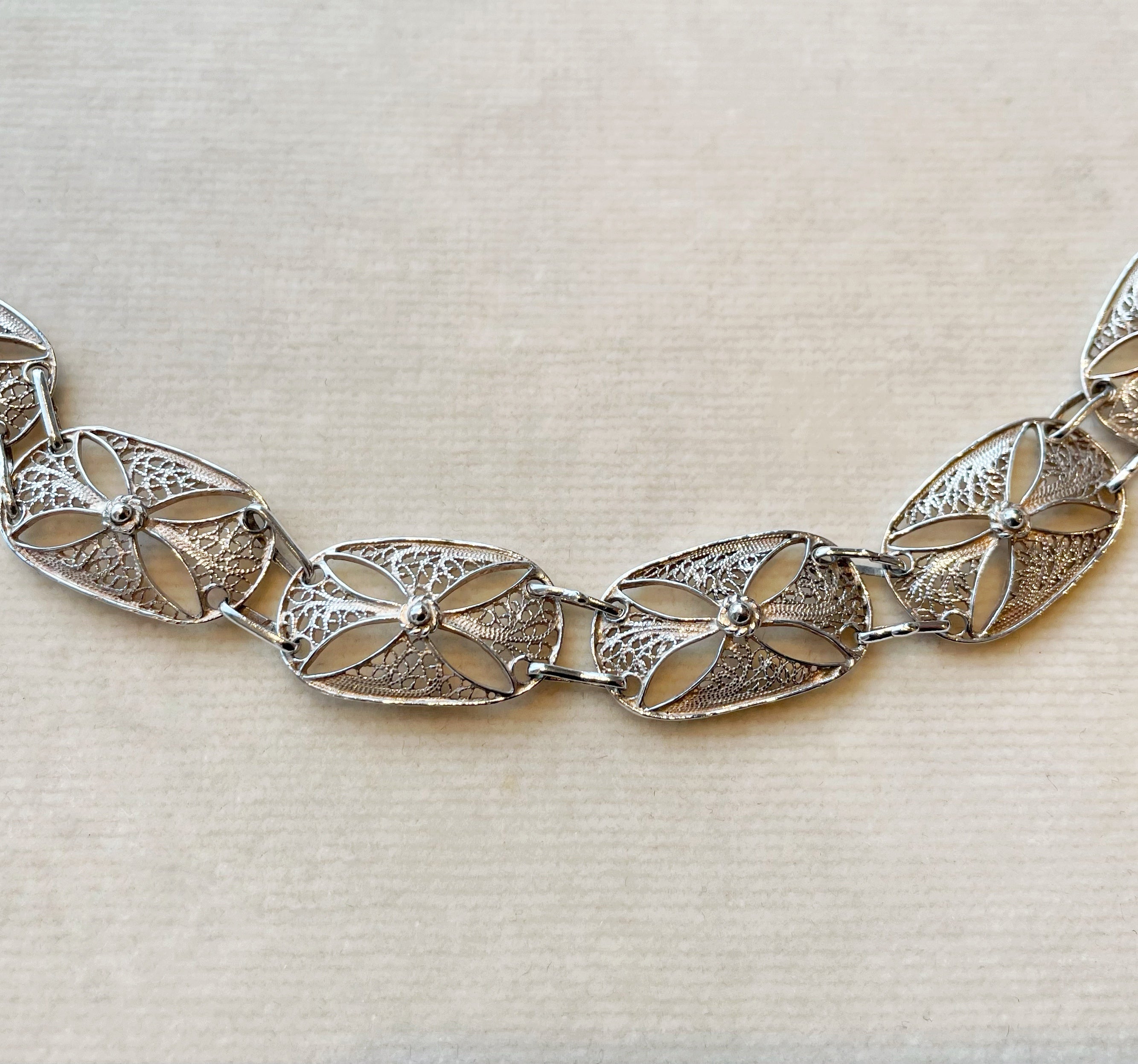 Vintage Sterling Filigree Bracelet