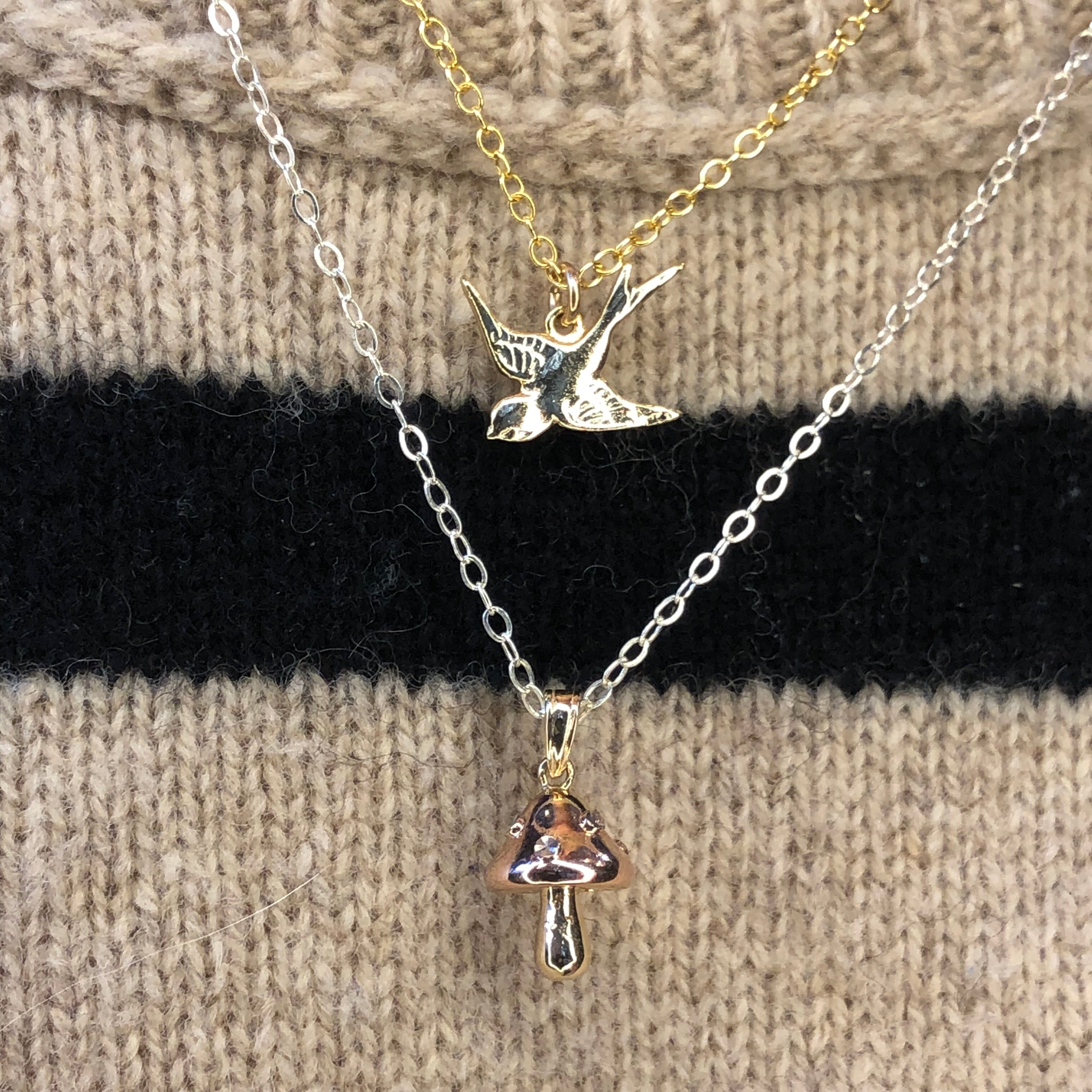 Vintage 14k Gold Mushroom Charm