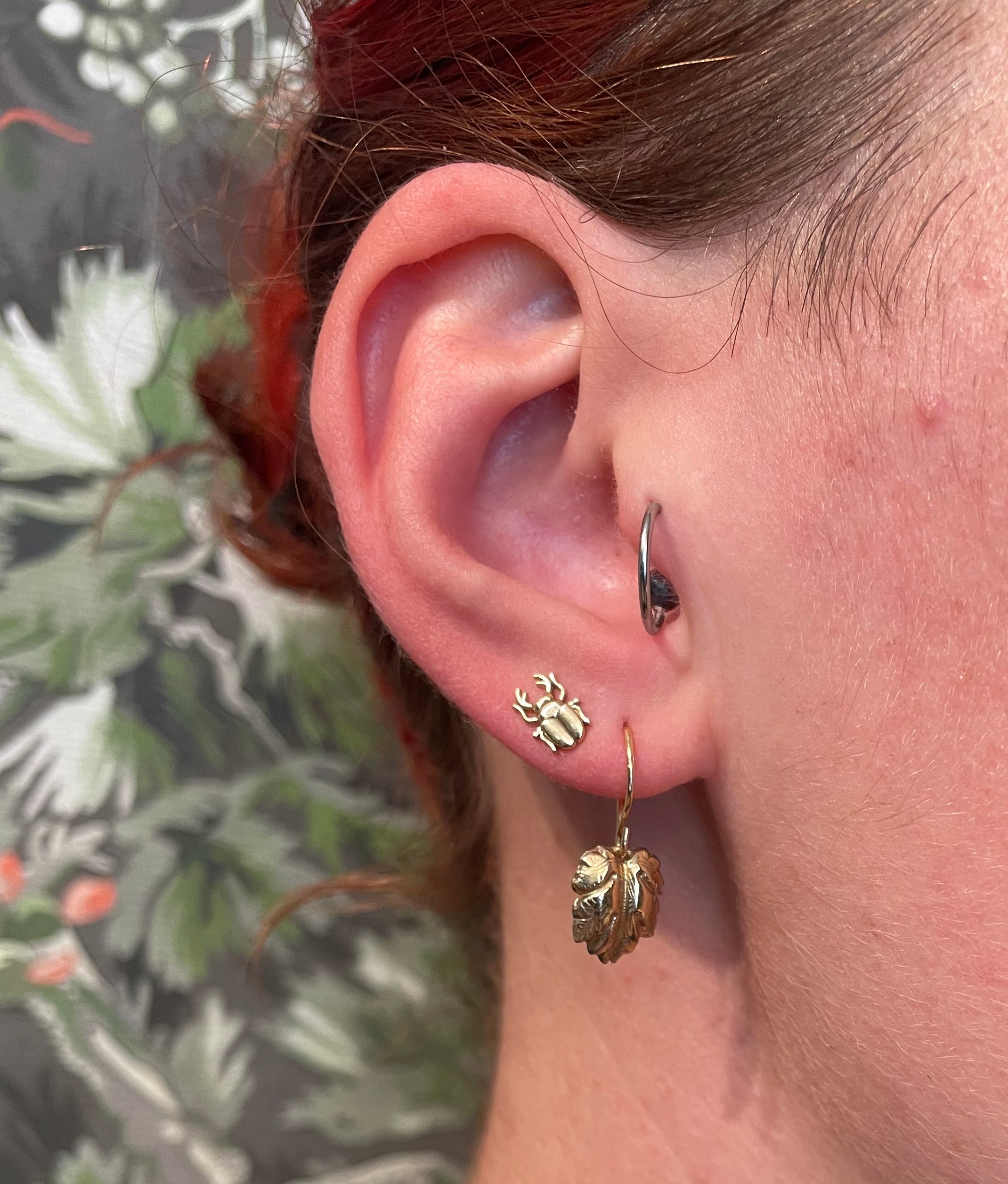 jewelry, earrings, 14k gold, 14k gold jewelry, 14k gold earrings, gold, yellow gold, gold jewelry, gold earrings, nature inspired jewelry, butterfly back earrings