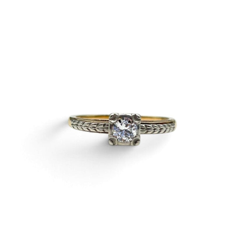 Antique Art Deco Illusion-set Engagement Ring
