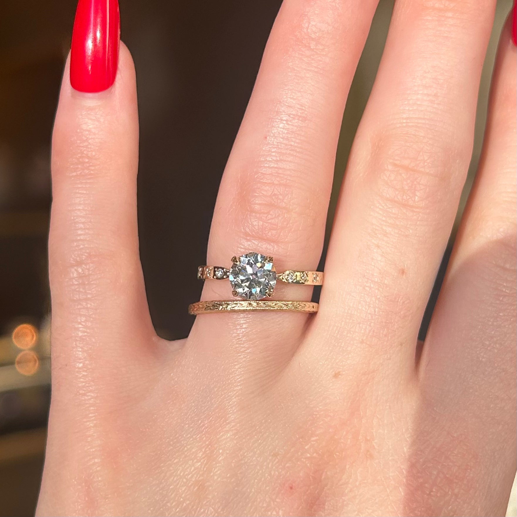 The Celestial Engagement Ring w. Old Euro