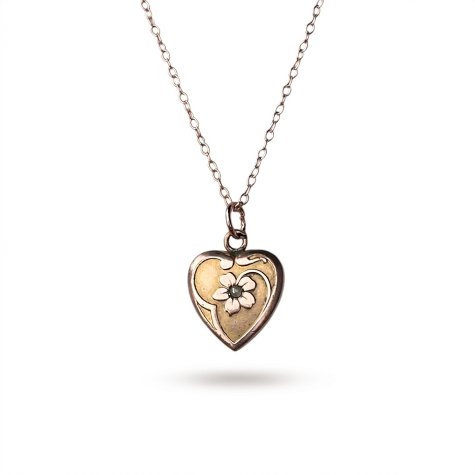 Victorian Seed Pearl Heart Pendant