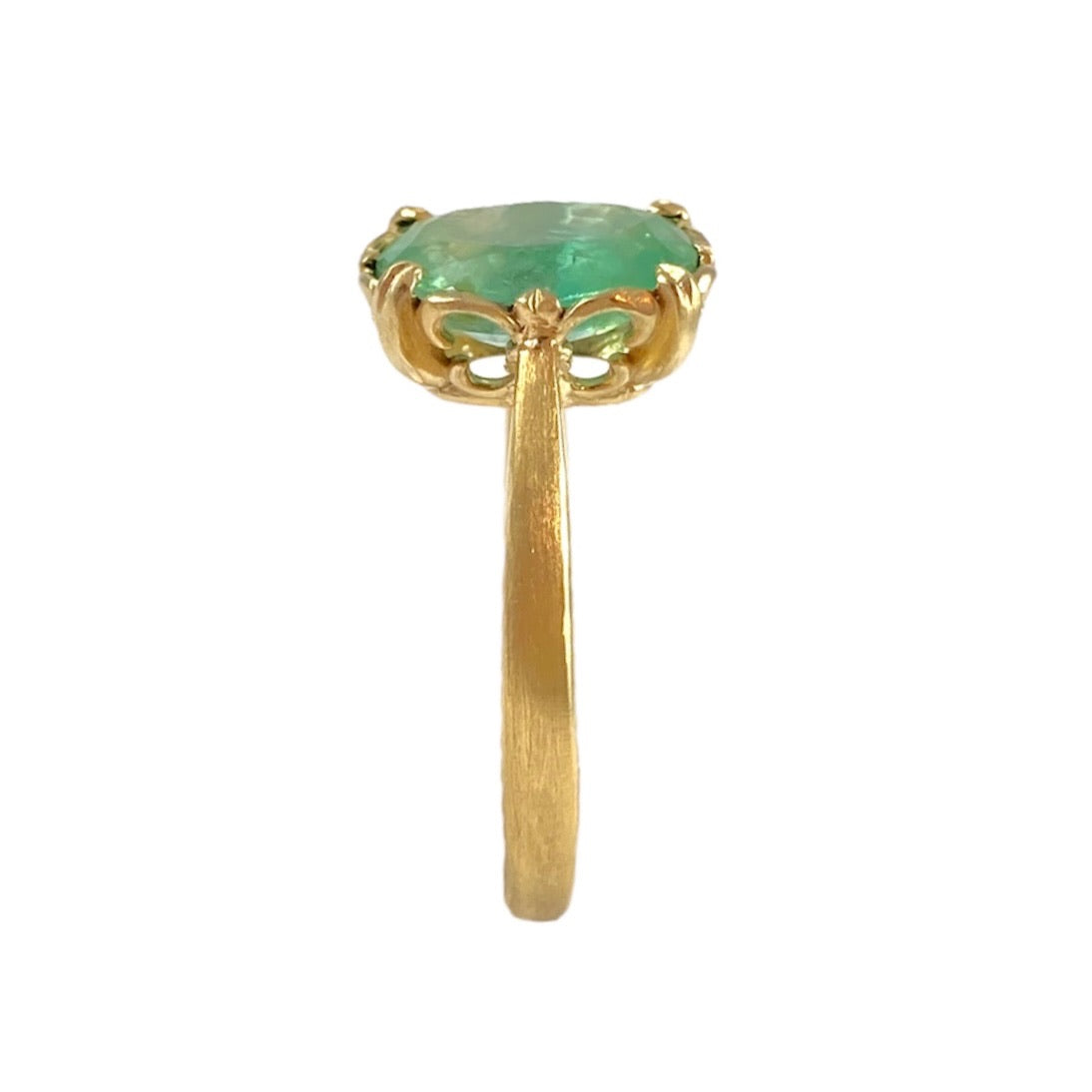 Oval Emerald Solitaire Ring