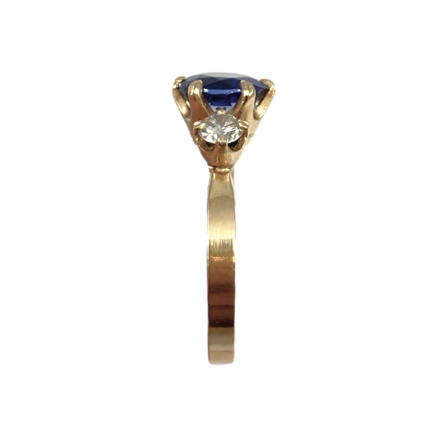 Ceylon Sapphire and Diamond Trio Ring