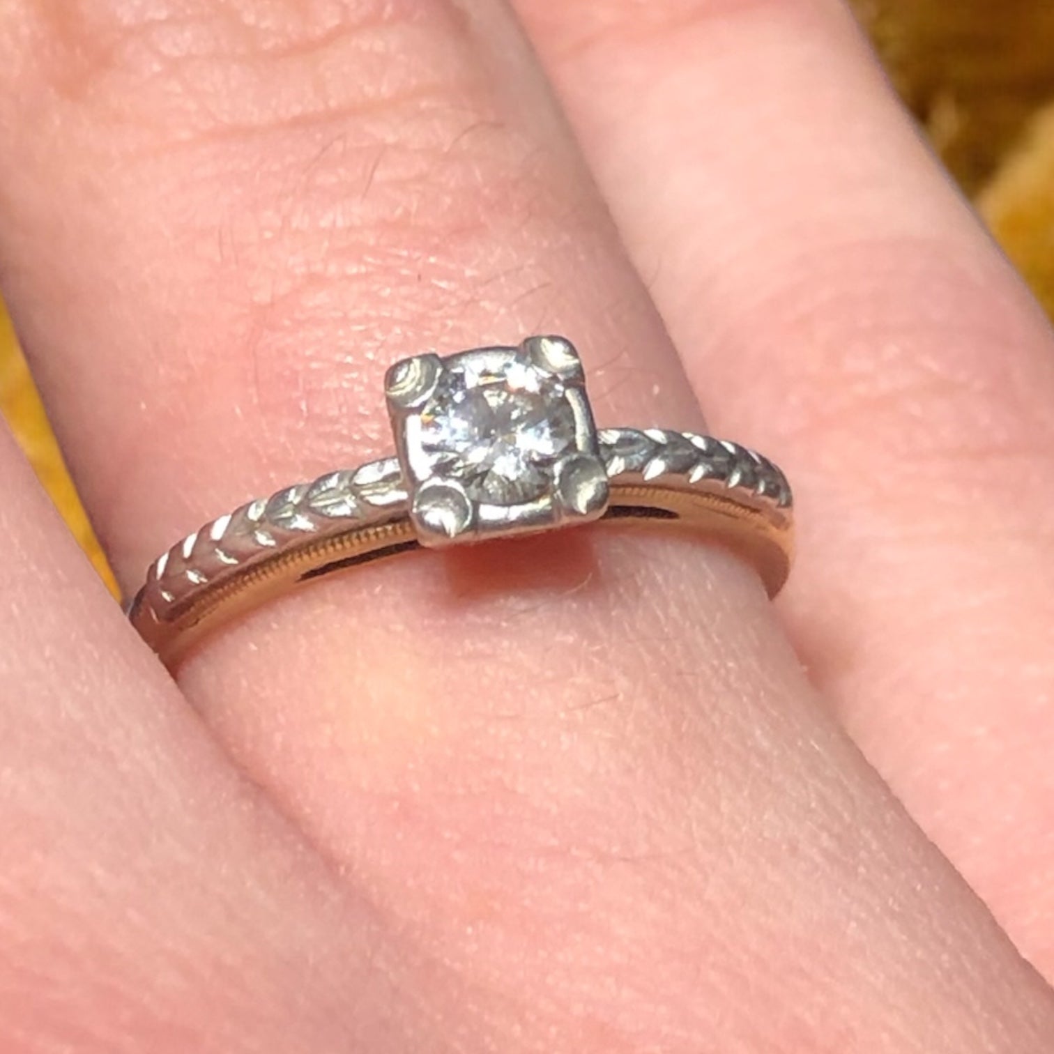 Antique Art Deco Illusion-set Engagement Ring