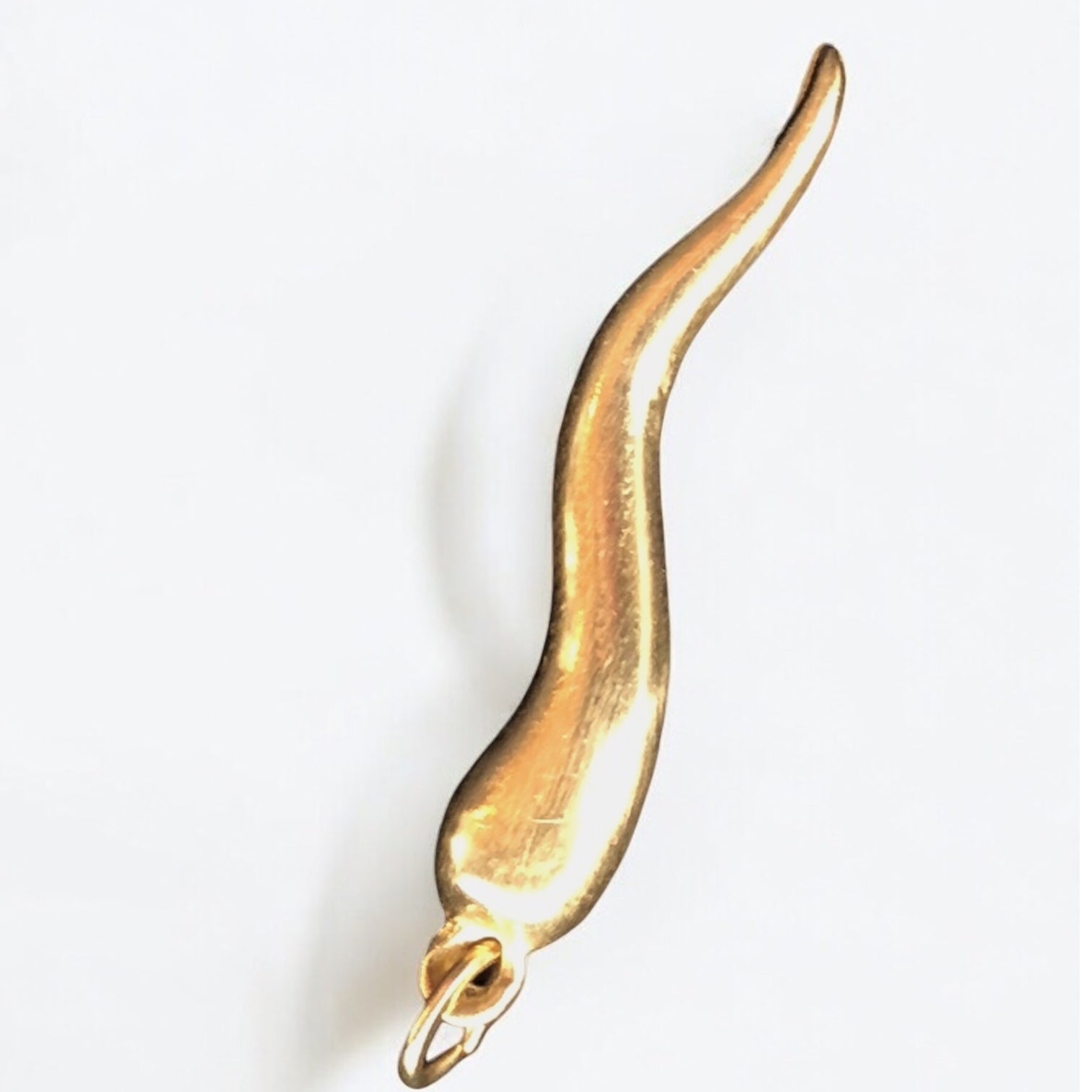 Italian horn, 14k yellow gold, vintage pendant