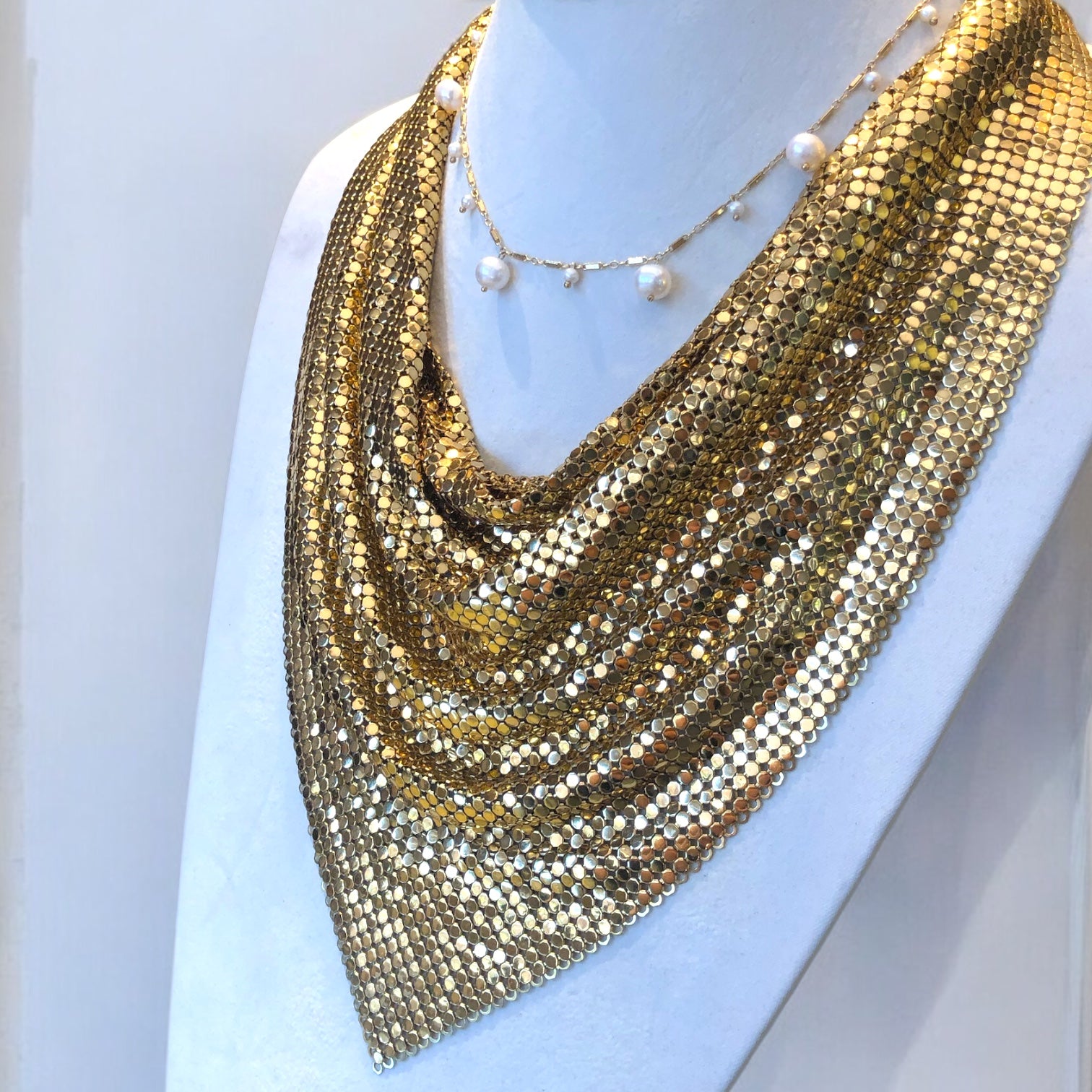 Vintage Whiting & Davis Bib Scarf