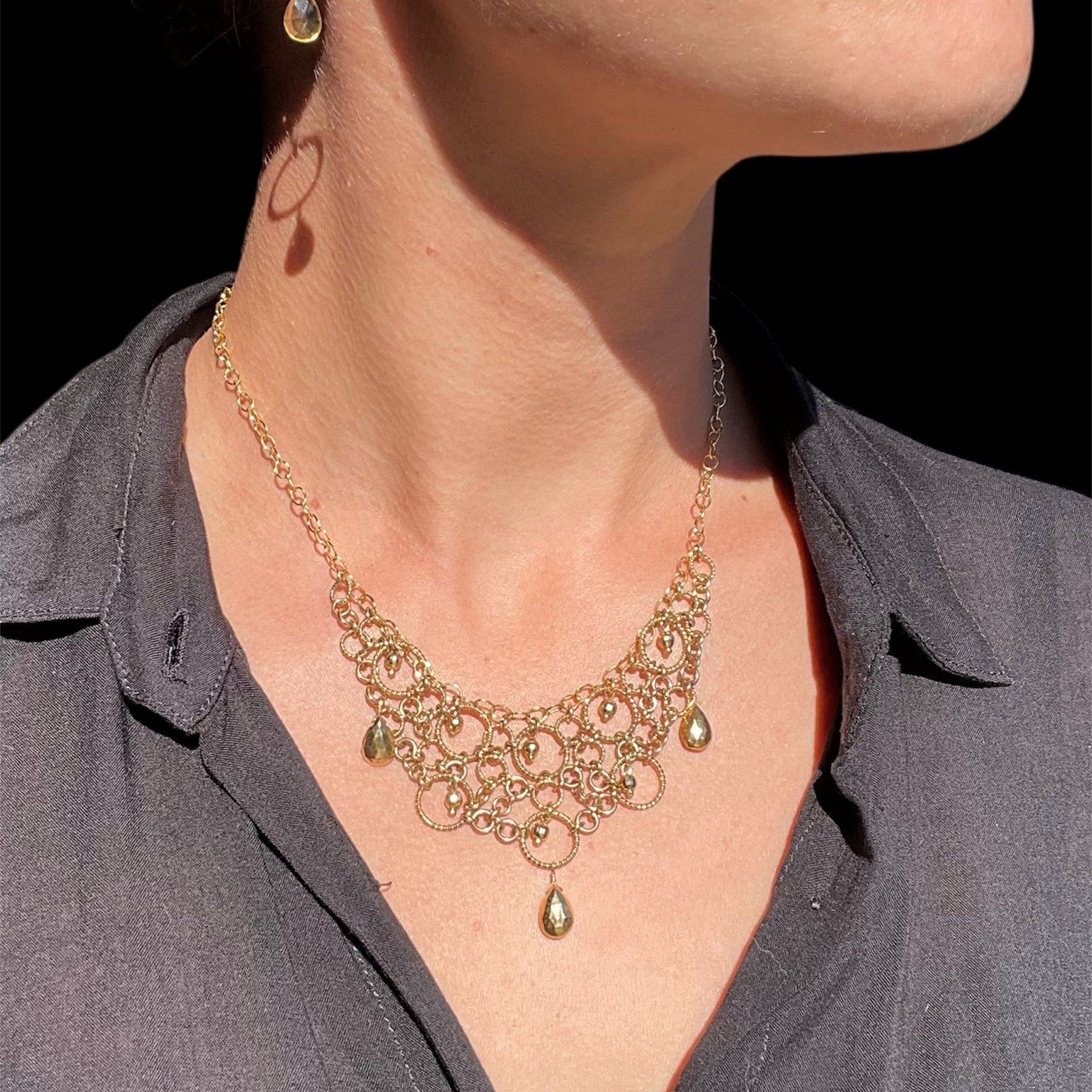 Circle and Link Necklace