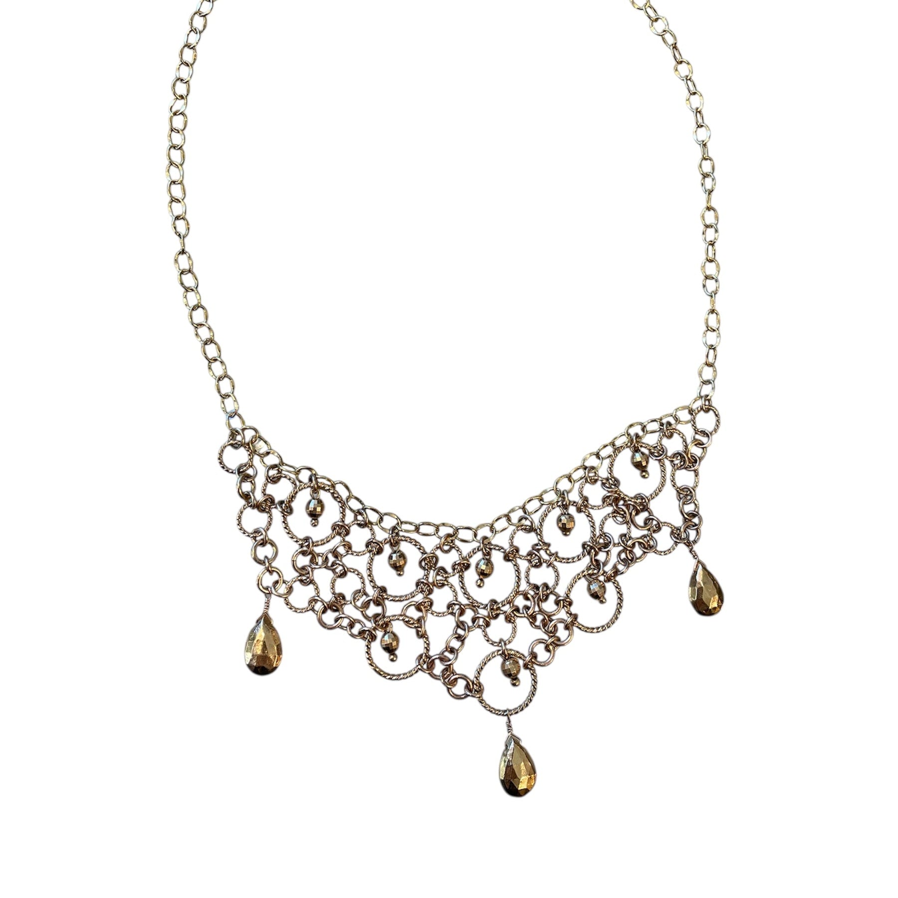 Circle and Link Necklace