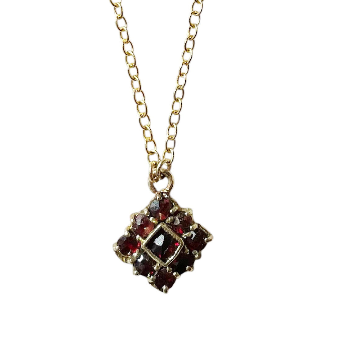 Antique Garnet Pendant Necklace