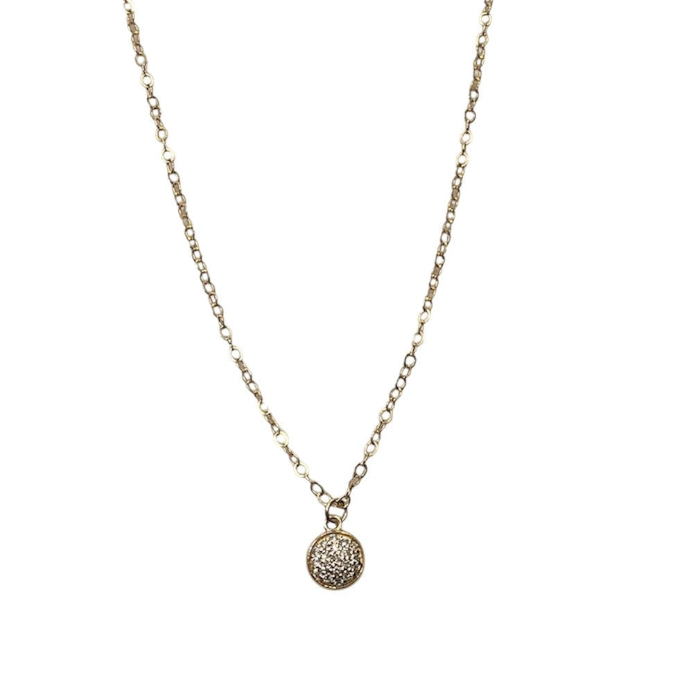 Pavé Disc Necklace