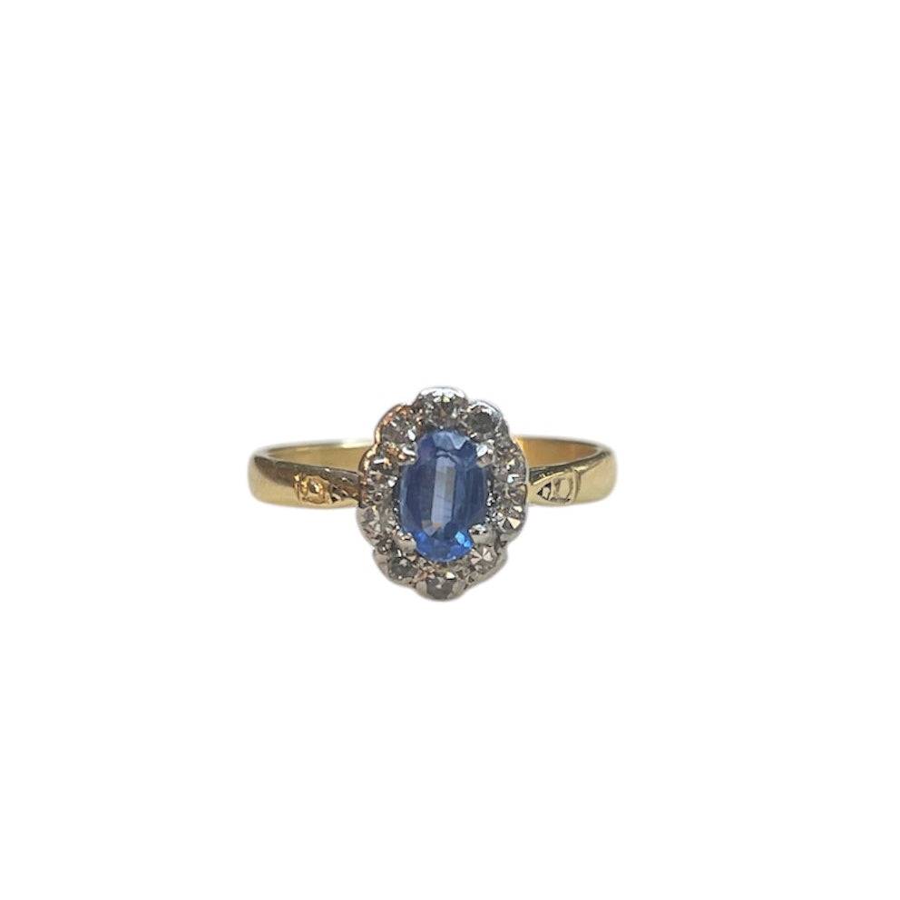rebekah brooks, rebekah brooks jewelry, rebekah brooks antiques, rebekah brooks rings, jewelry, ring, antique ring, antique jewelry, antique engagement ring, engagement ring, sapphire engagement ring, halo engagement ring, handcrafted jewelry, mixed metal ring, gold and platnium ring