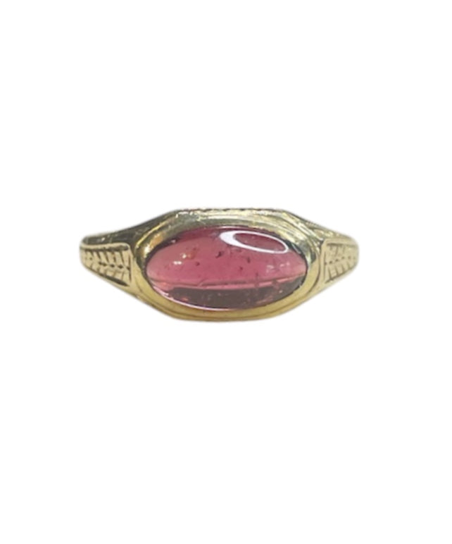 Antique 14k East-West Set Garnet Ring