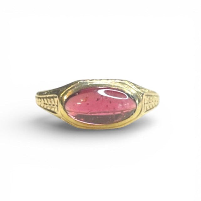 Antique 14k East-West Set Garnet Ring