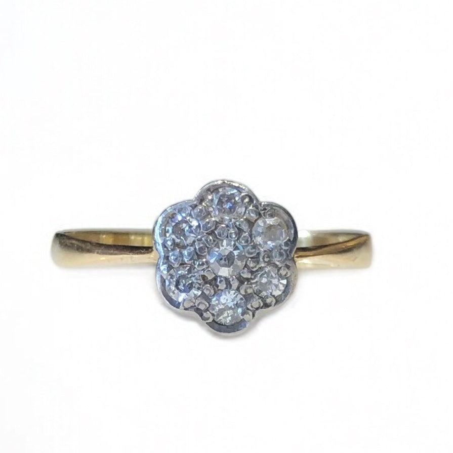Antique Flower Engagement Ring